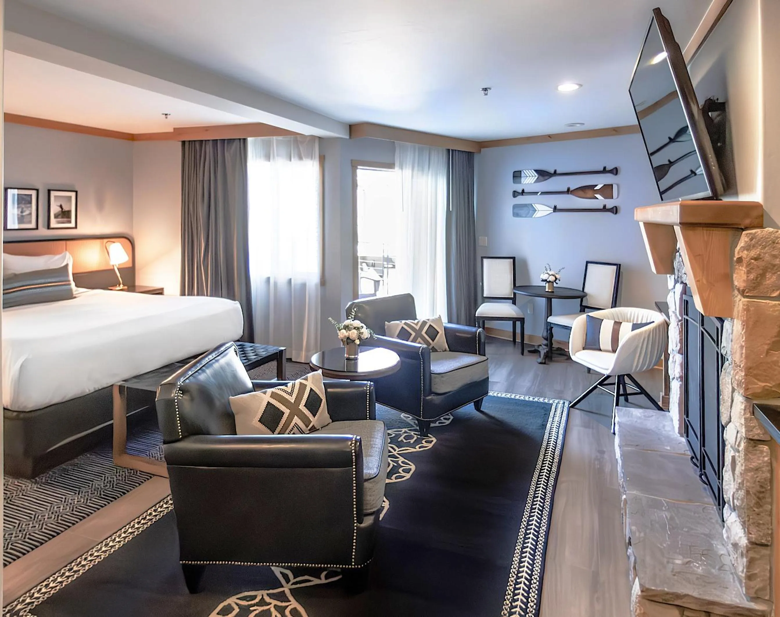 Bed in The Landing Resort and Spa