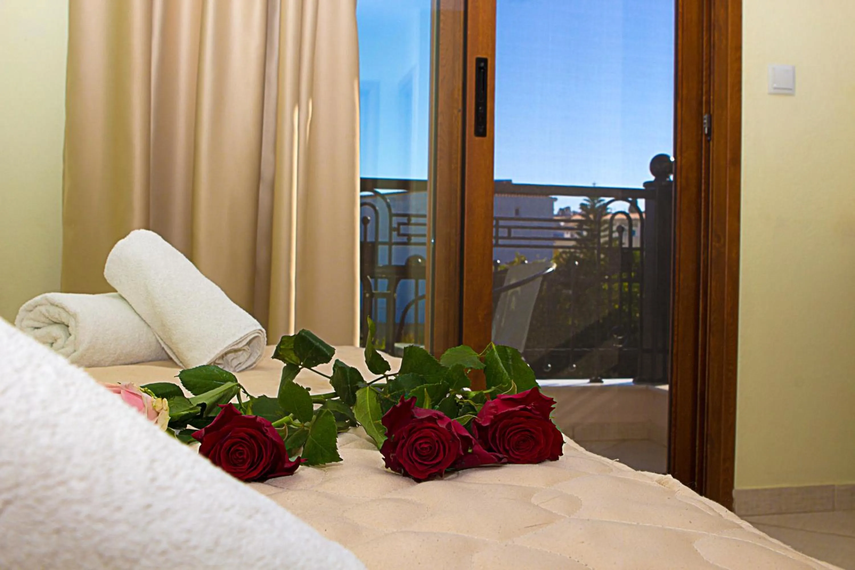 Photo of the whole room, Bed in Anthena Studios