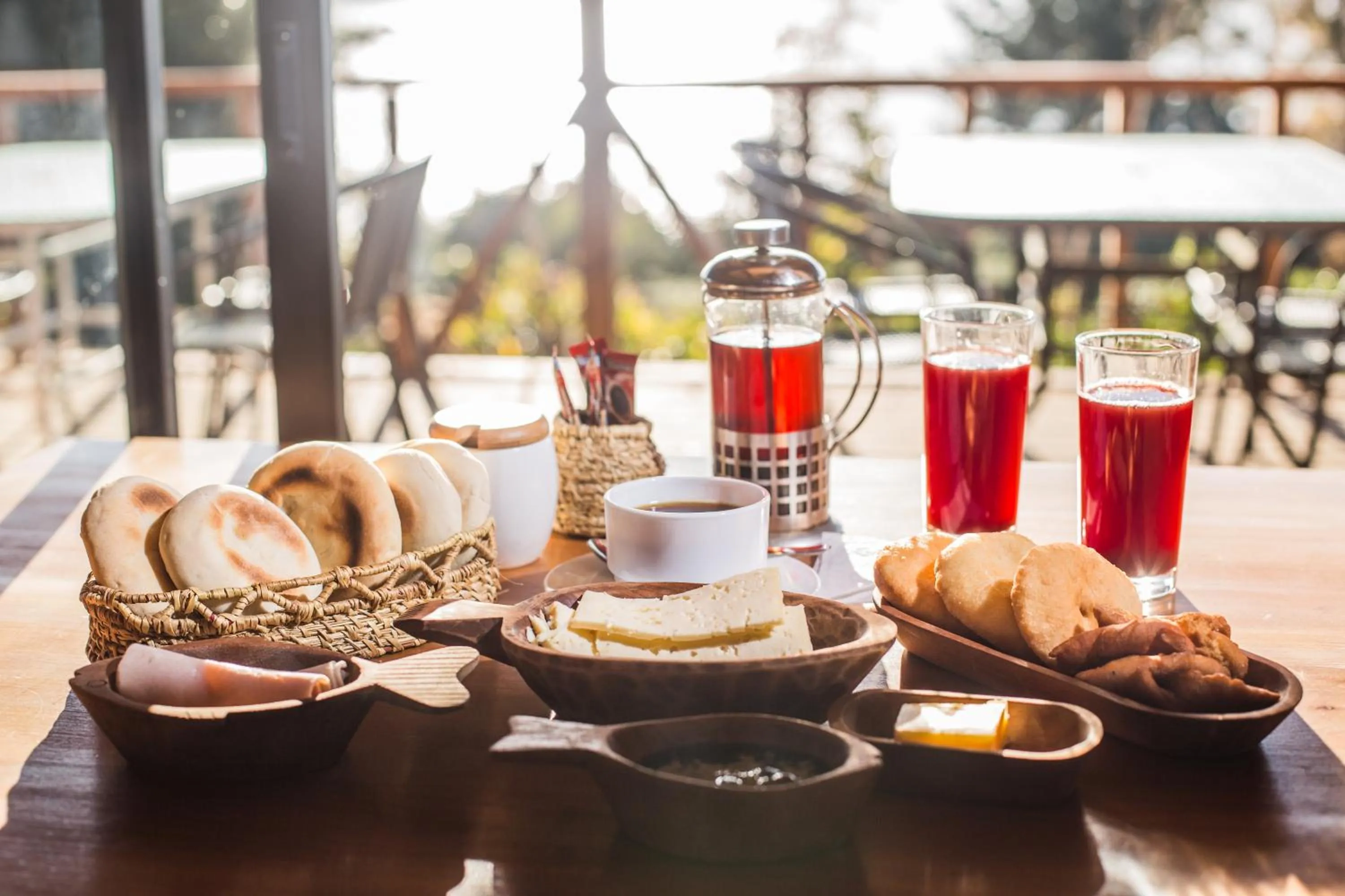 Continental breakfast in Apart hotel Puchaley Lafquen
