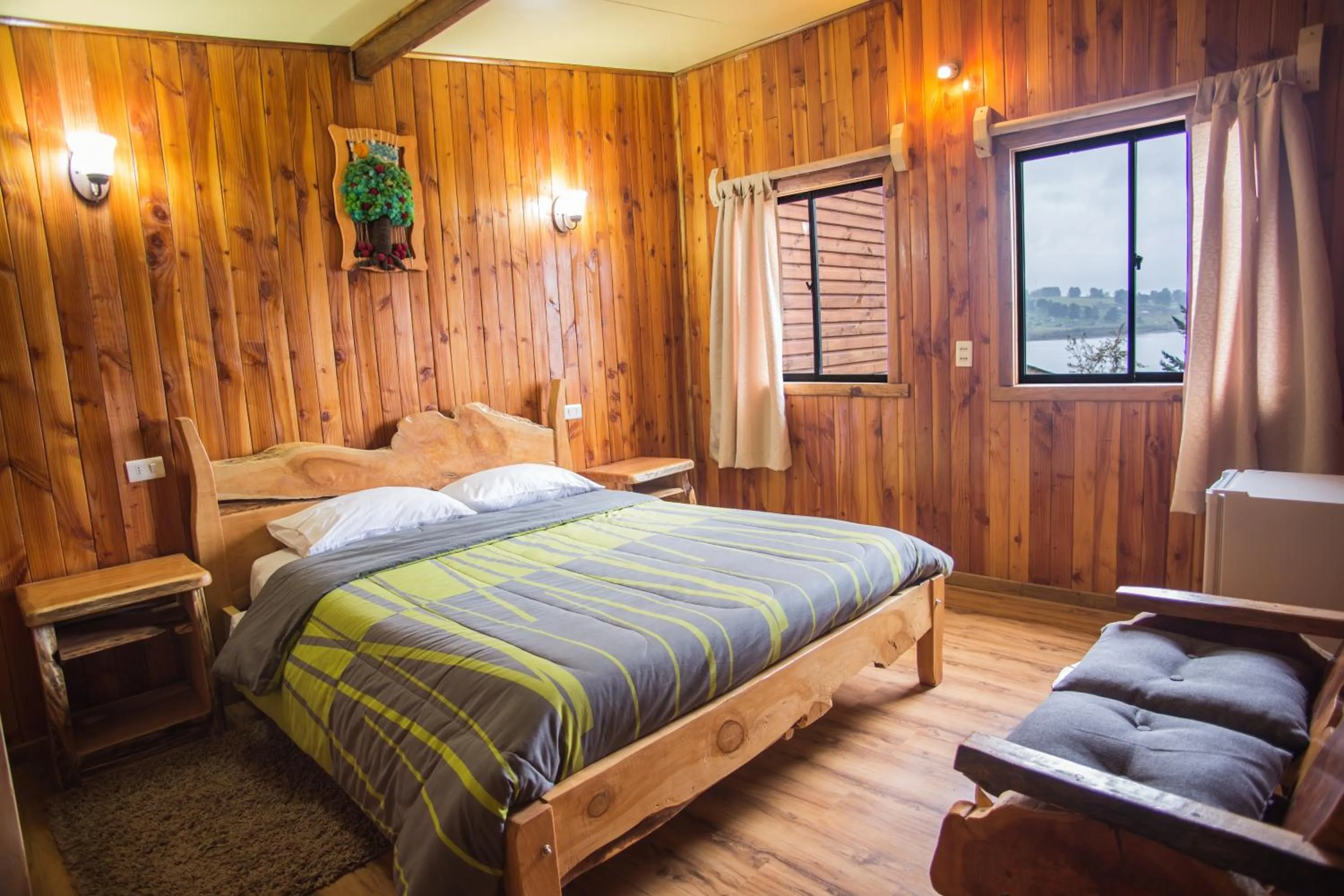 Bedroom, Bed in Apart hotel Puchaley Lafquen