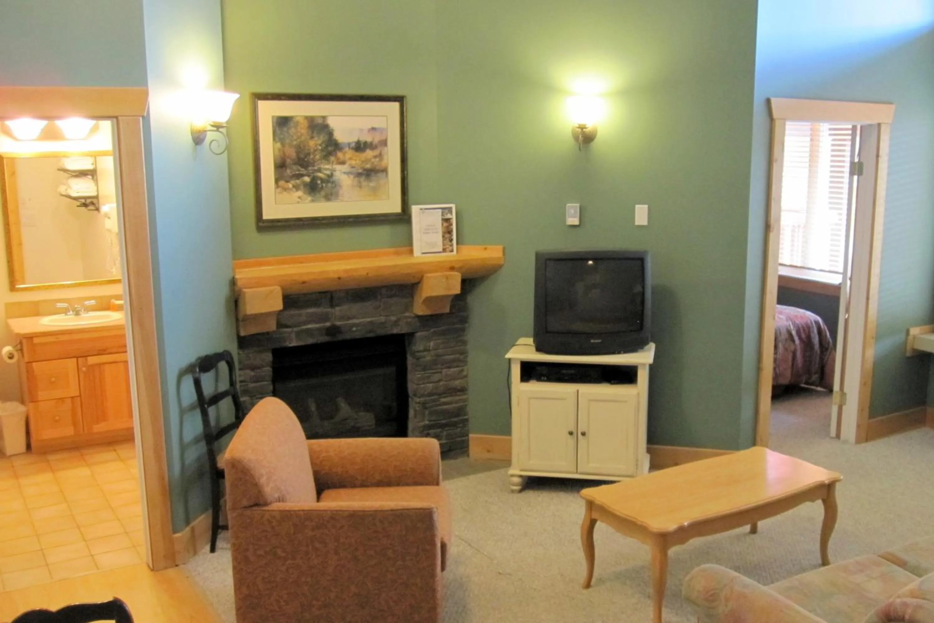 Living room in Cornerstone Lodge by Park Vacation Management