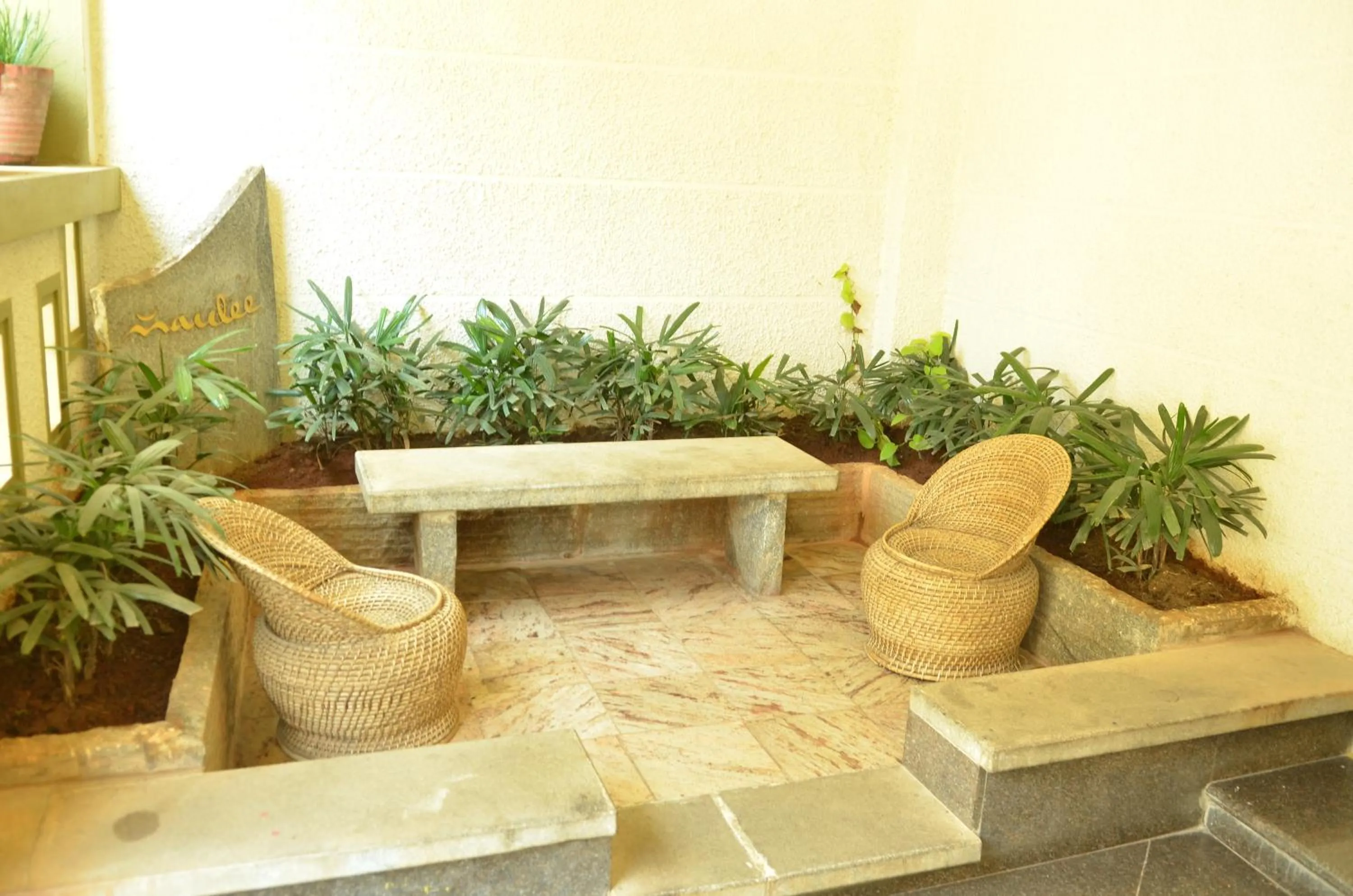 Seating area in Cubbon Suites