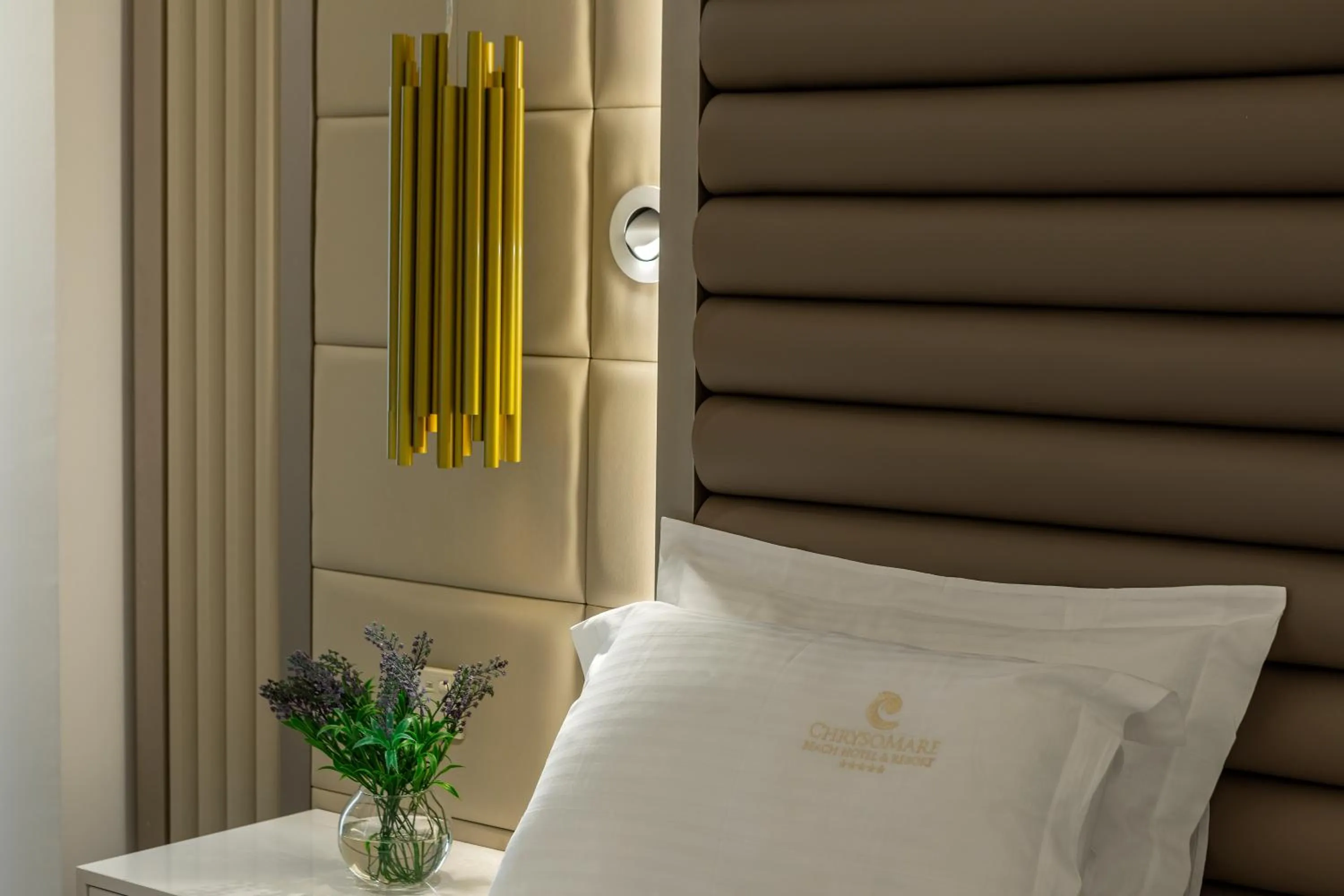 Bed in Chrysomare Beach Hotel & Resort