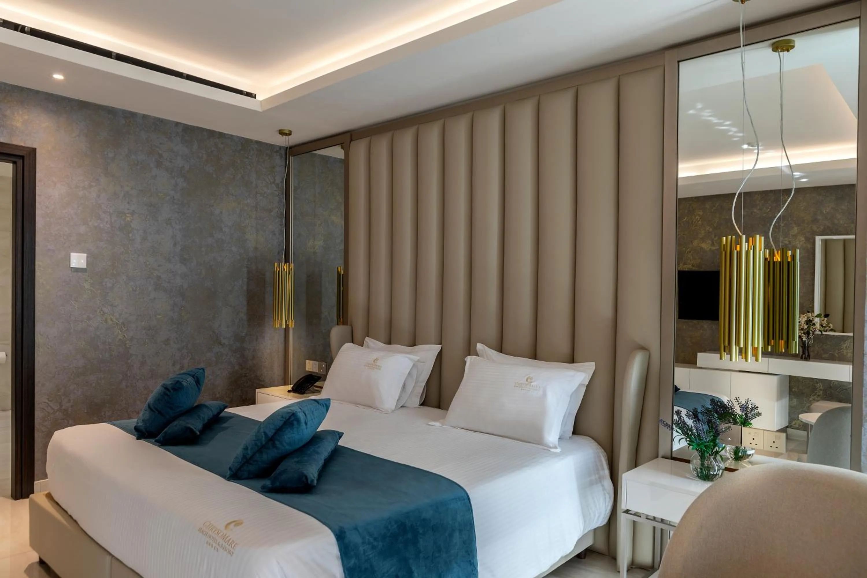 Bed in Chrysomare Beach Hotel & Resort