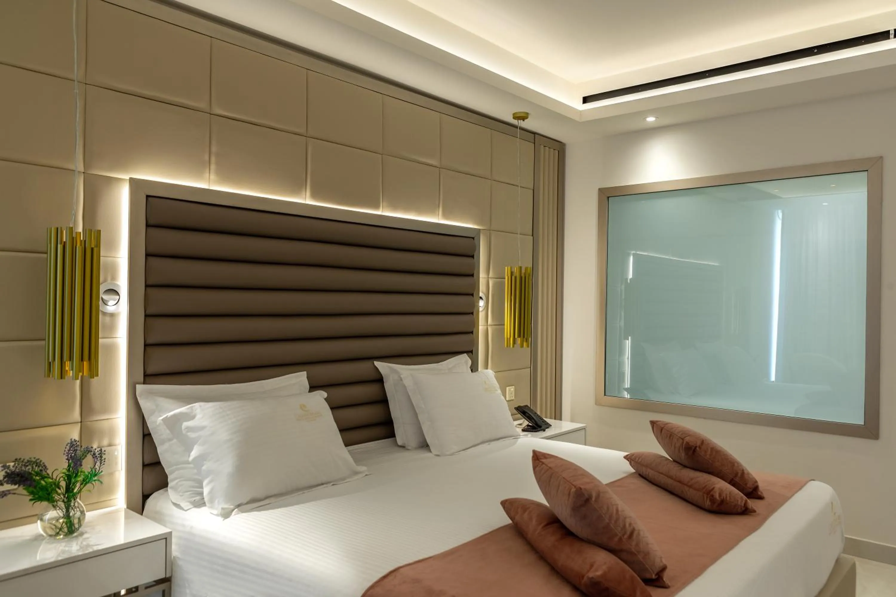 Bed in Chrysomare Beach Hotel & Resort