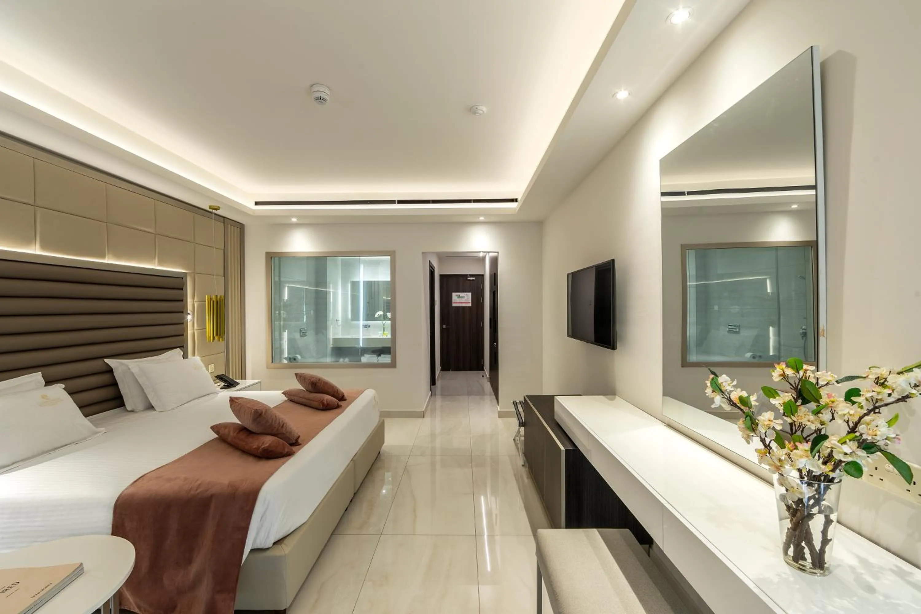 Bed in Chrysomare Beach Hotel & Resort