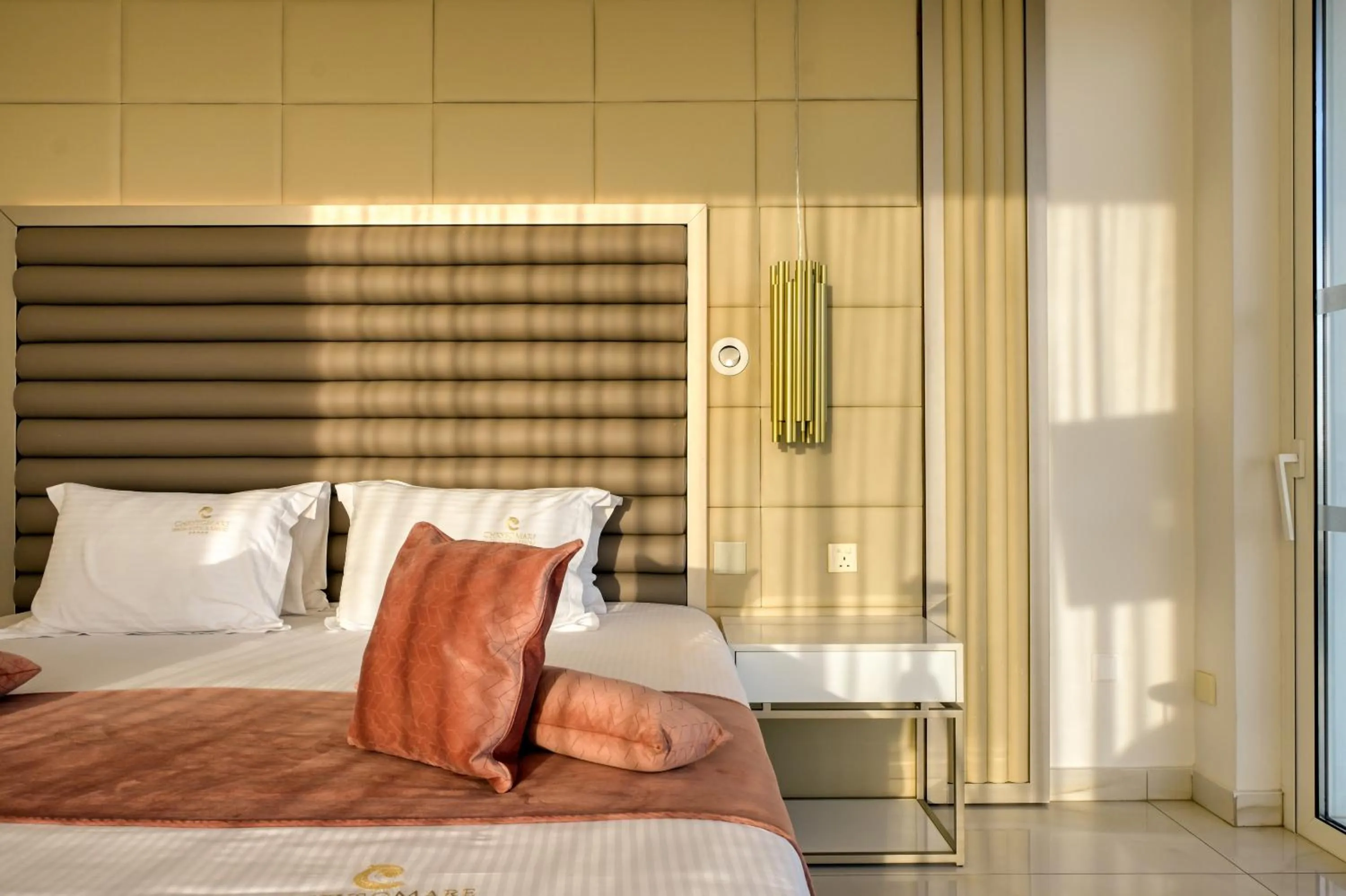 Bed in Chrysomare Beach Hotel & Resort