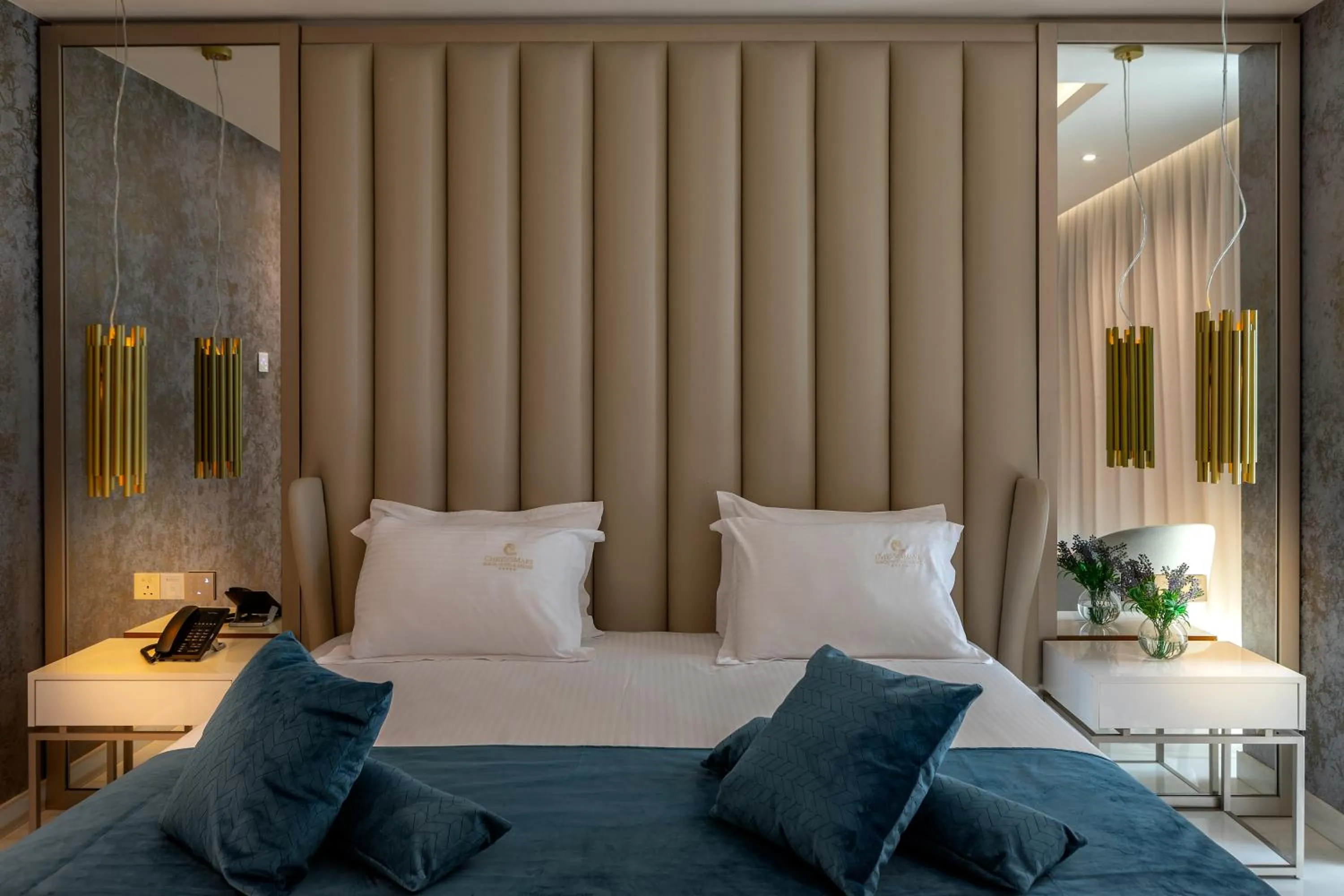 Bed in Chrysomare Beach Hotel & Resort