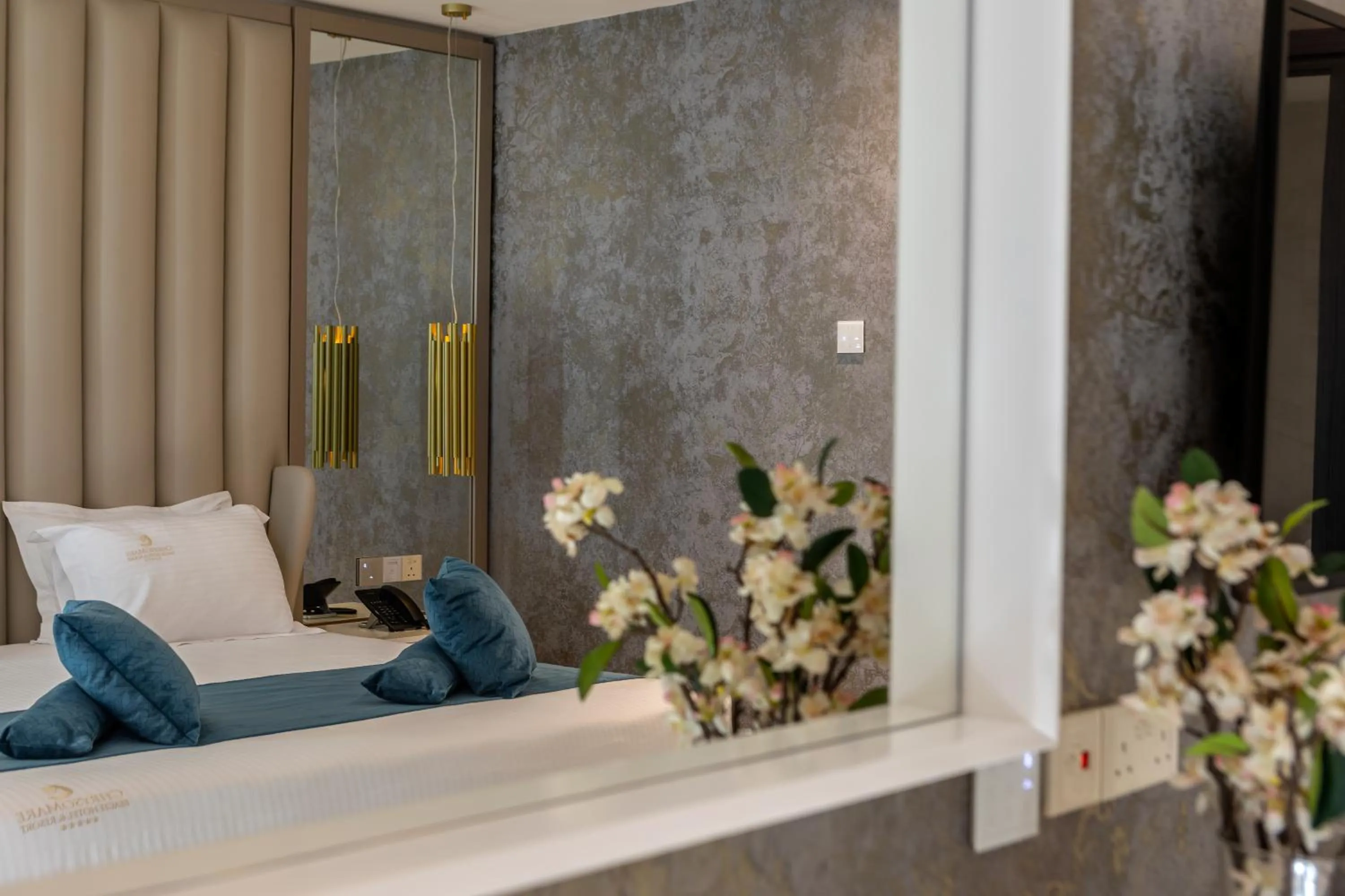 Bed in Chrysomare Beach Hotel & Resort