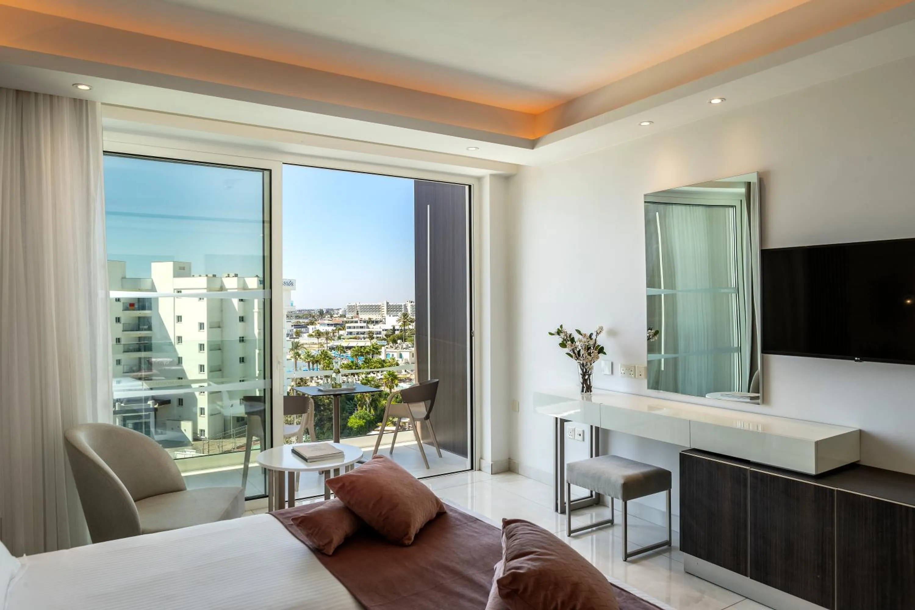 Bed in Chrysomare Beach Hotel & Resort