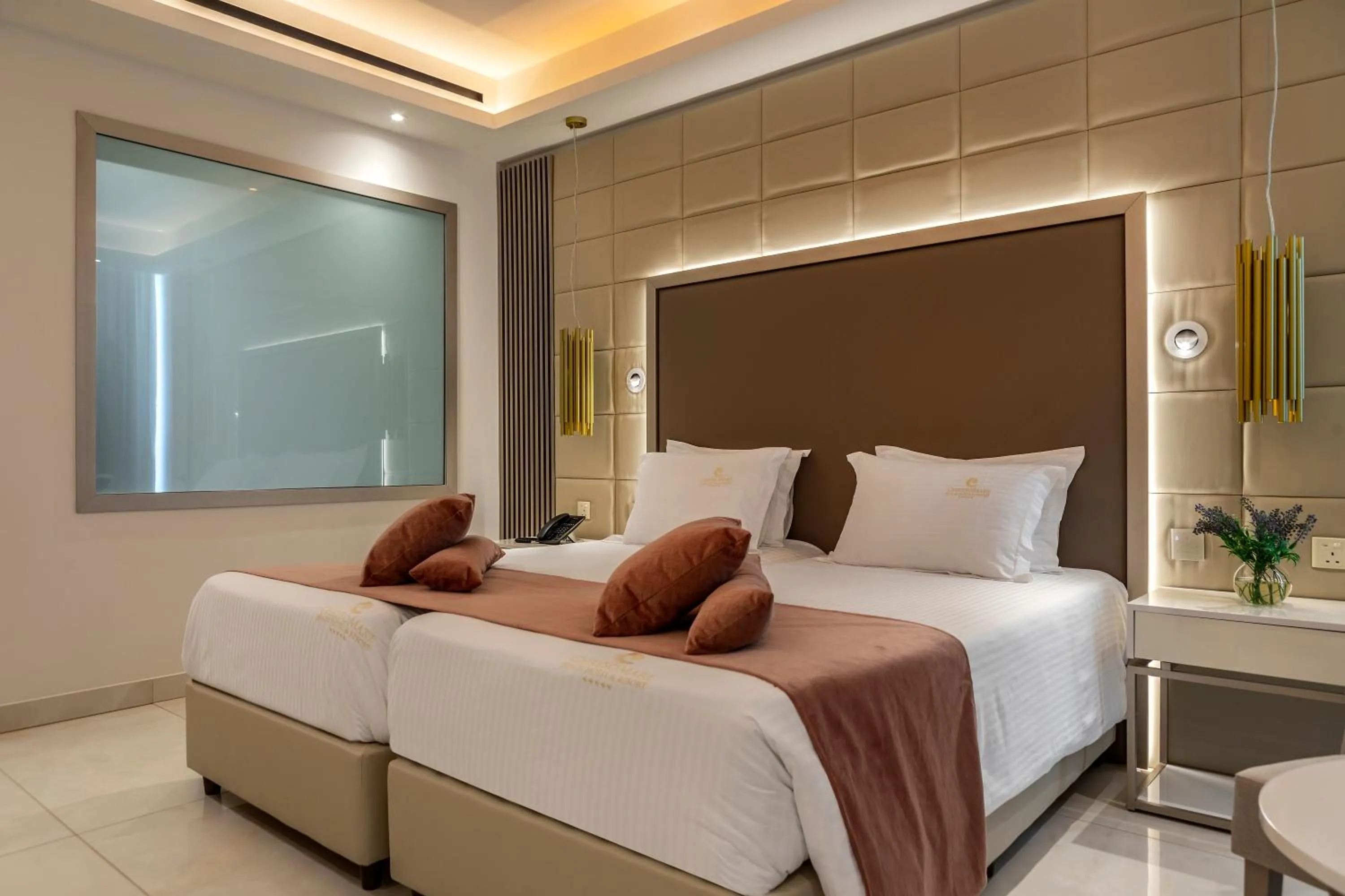 Bed in Chrysomare Beach Hotel & Resort