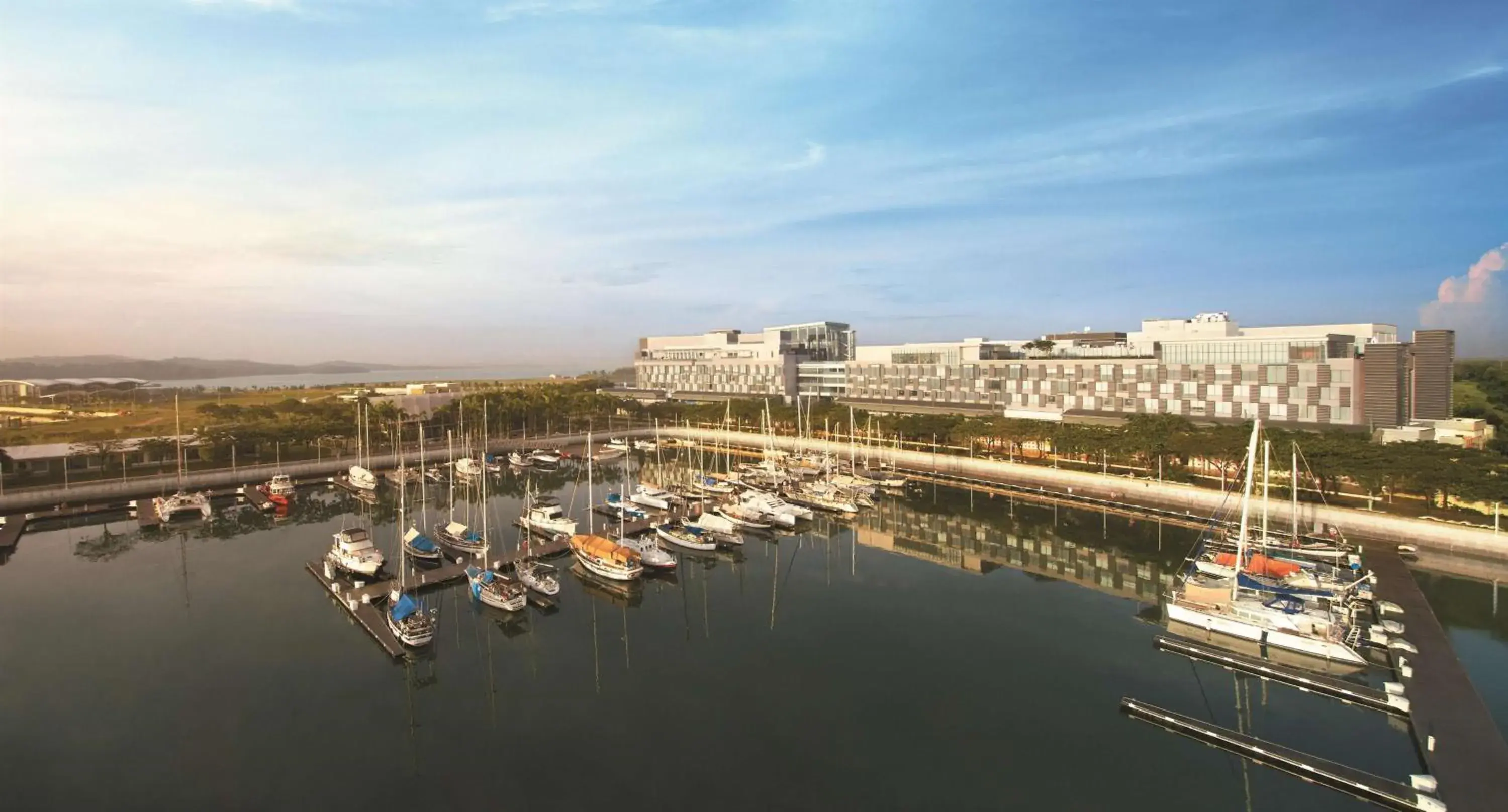 Property building, Bird's-eye View in JEN Johor Puteri Harbour by Shangri-La Property building, Bird's-eye View in JEN Johor Puteri Harbour by Shangri-La