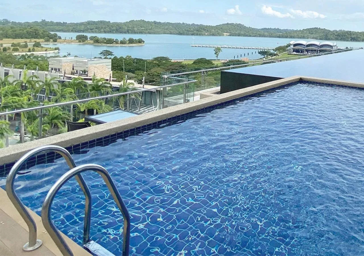 Evening entertainment, Swimming Pool in JEN Johor Puteri Harbour by Shangri-La
