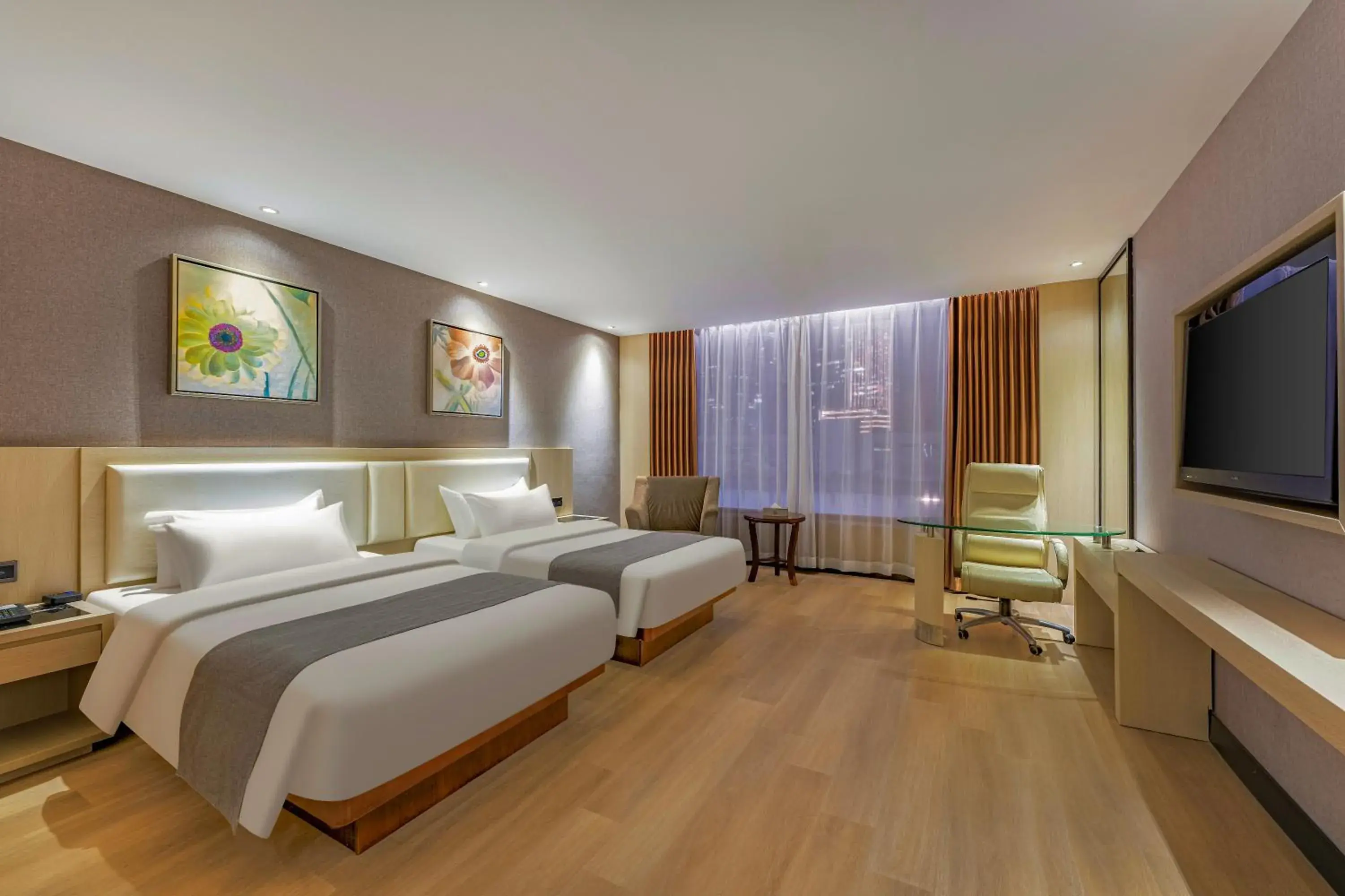 Deluxe Twin Room in Guangzhou Ming Yue Hotel Deluxe Twin Room in Guangzhou Ming Yue Hotel