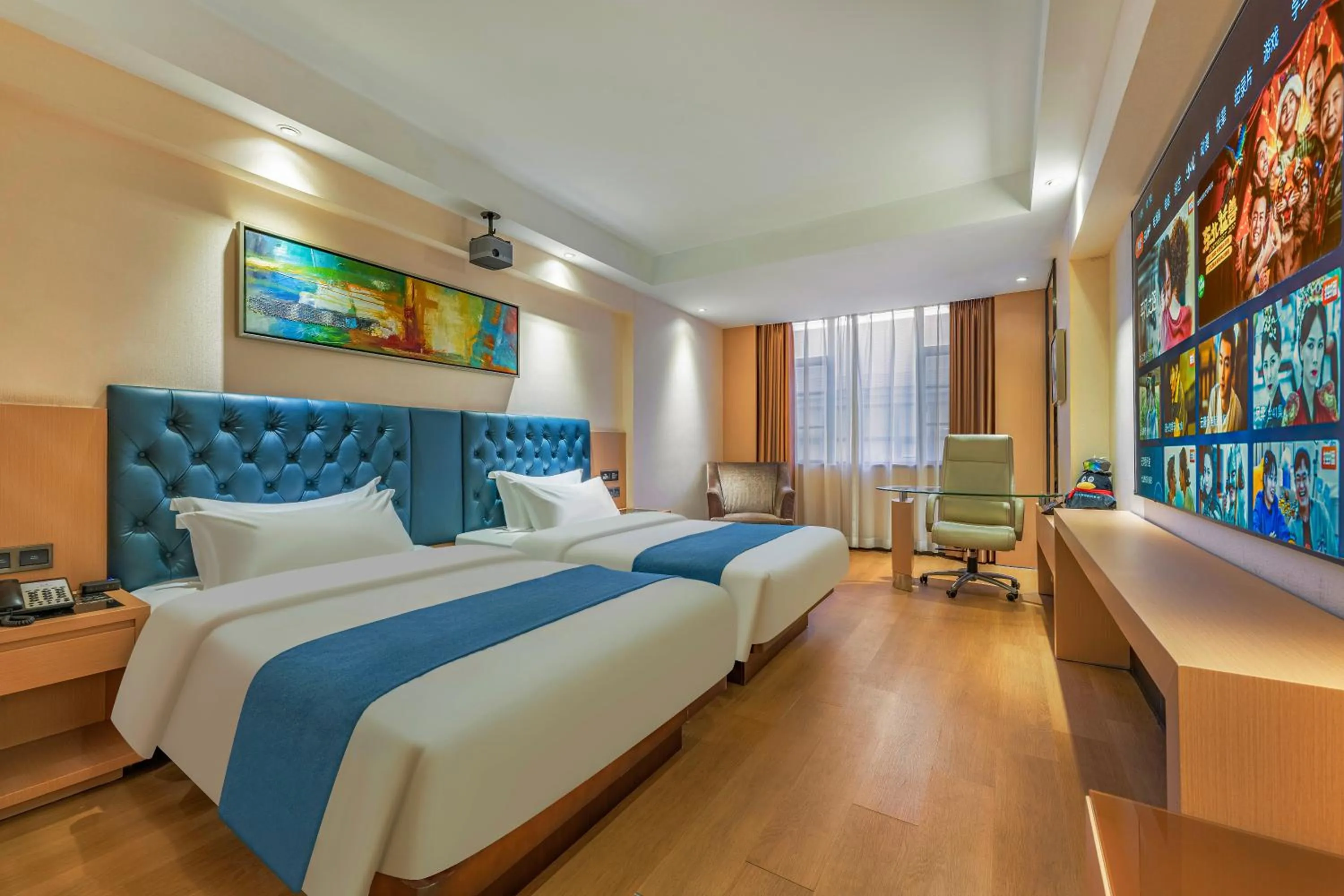 Bed in Guangzhou Ming Yue Hotel