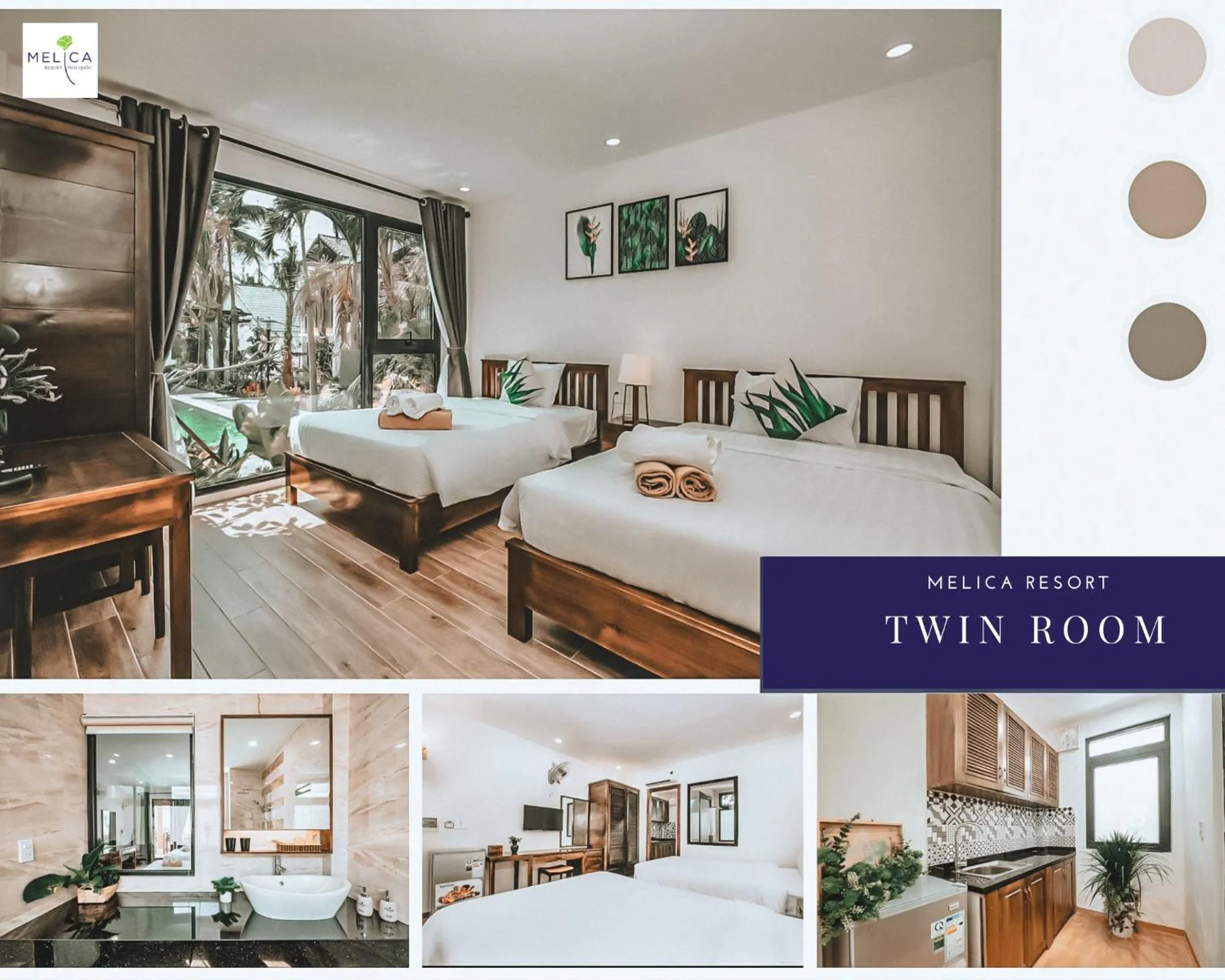 Bed in Melica Resort Phu Quoc