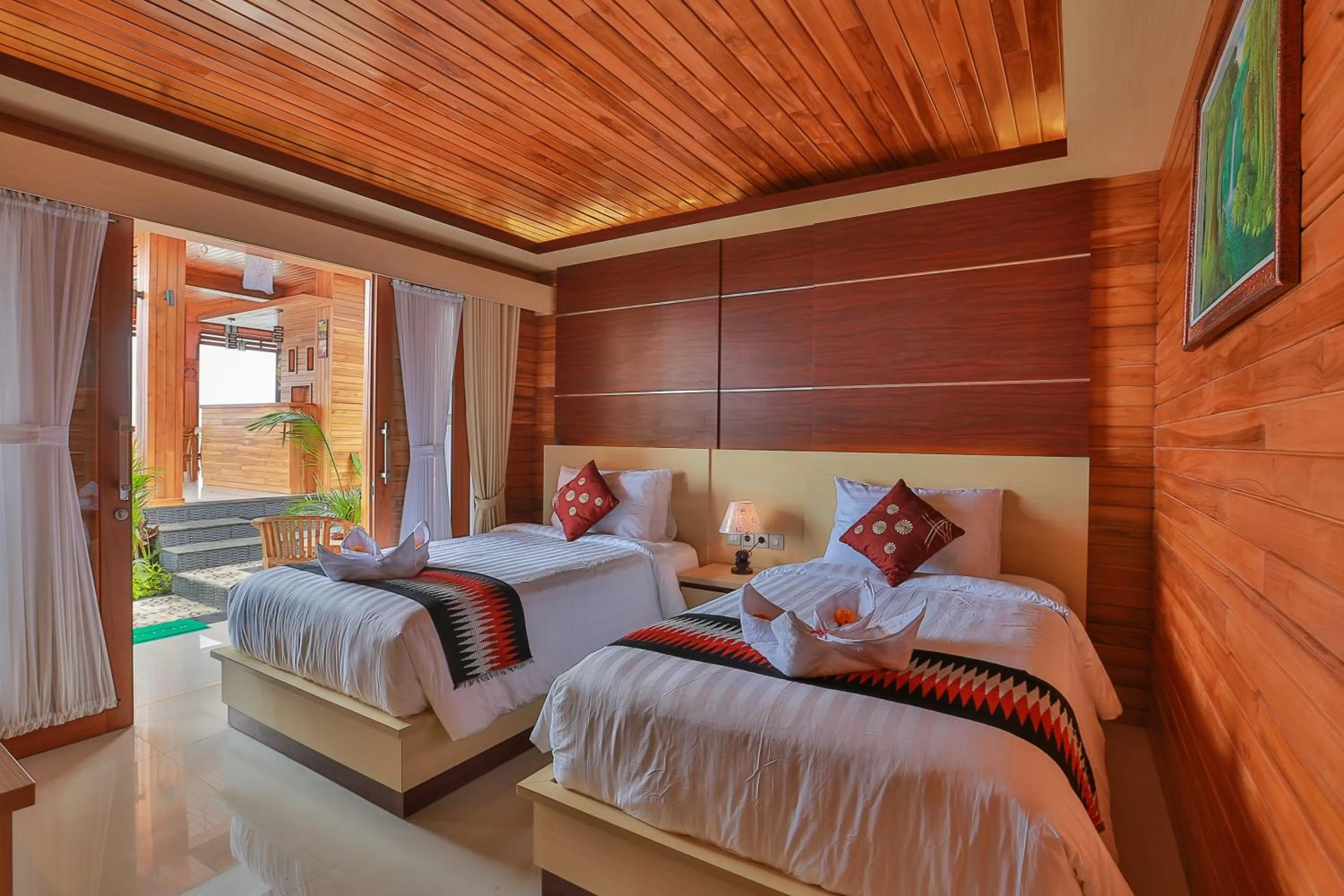 Bed in Sunrise Cottage