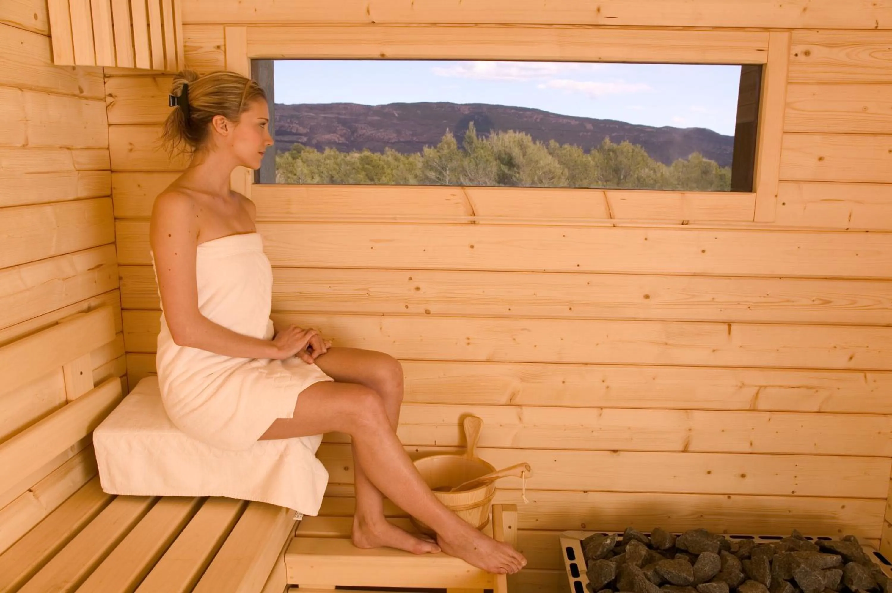 Sauna in Les Appartements et Maisons du Domaine de Saint Endréol Golf & Spa Resort