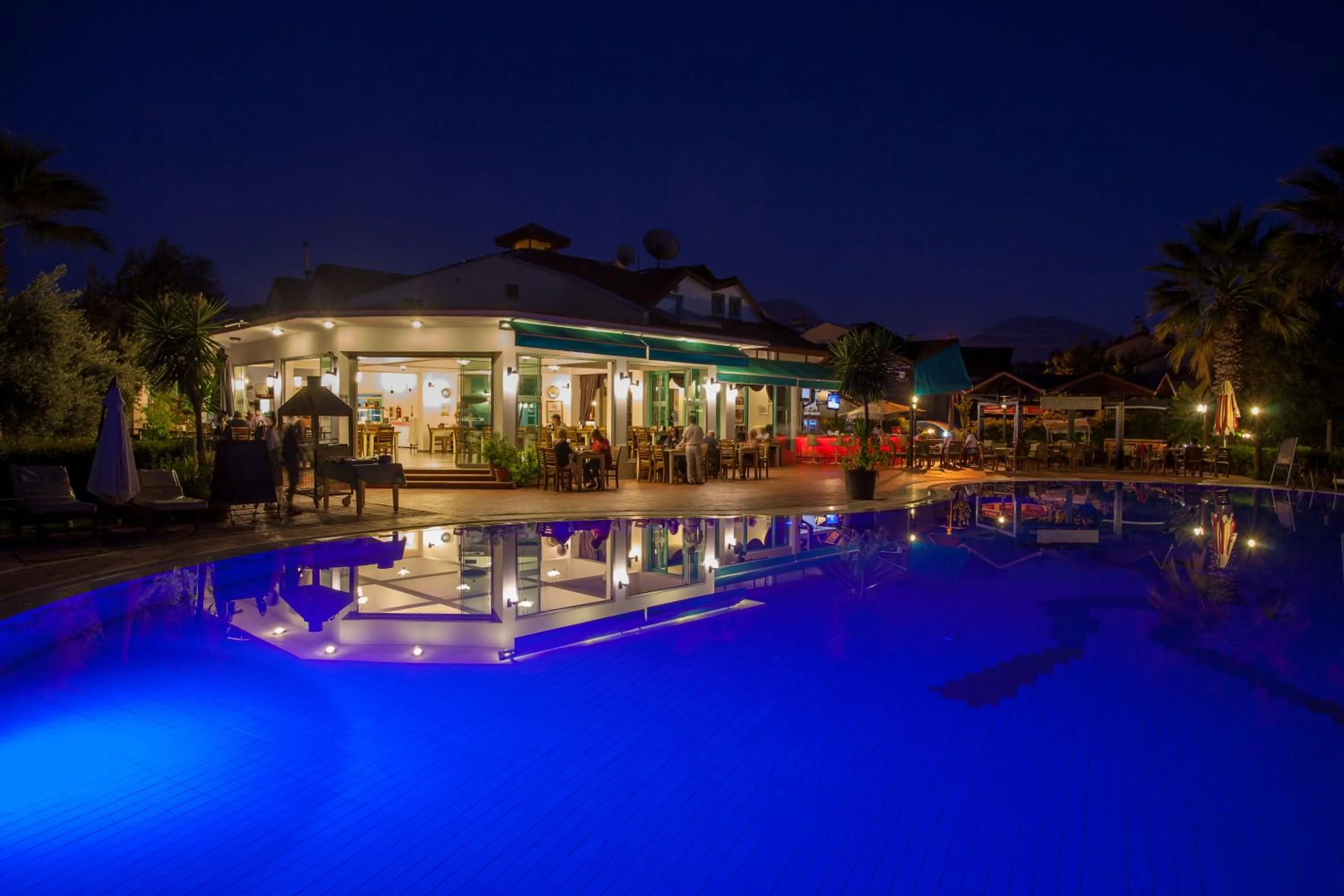 Pool view in Rebin Beach Hotel