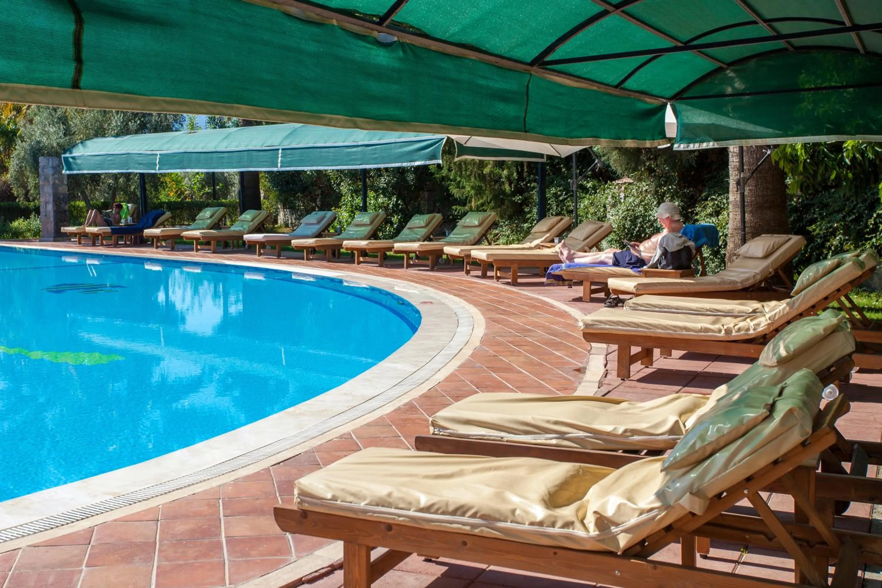 Pool view in Rebin Beach Hotel
