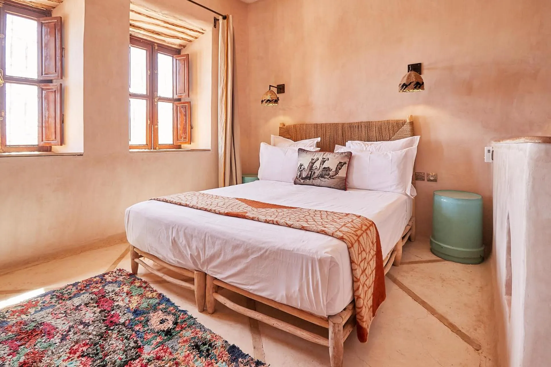 Bed in Riad Caravane