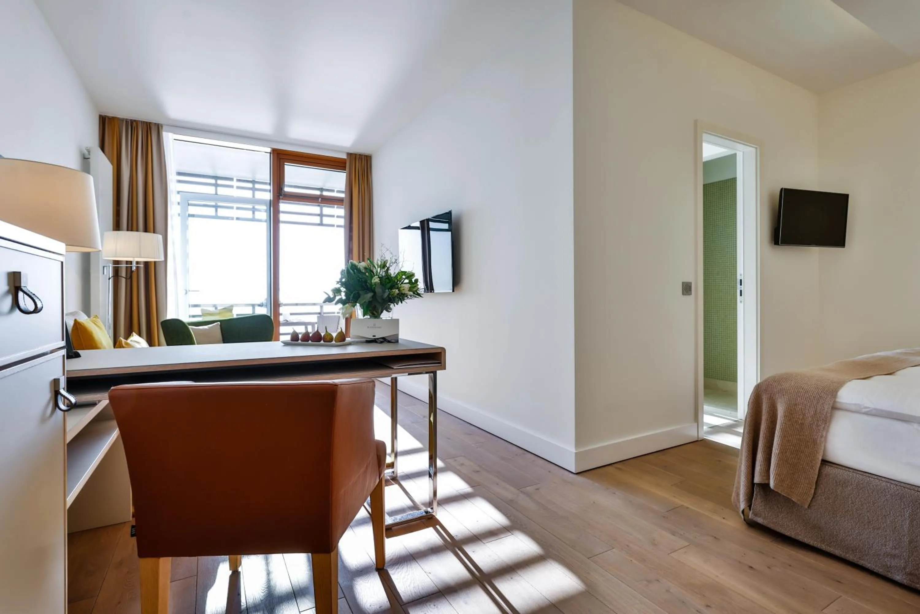 TV and multimedia, Bed in BUDERSAND Hotel - Golf & Spa - Sylt