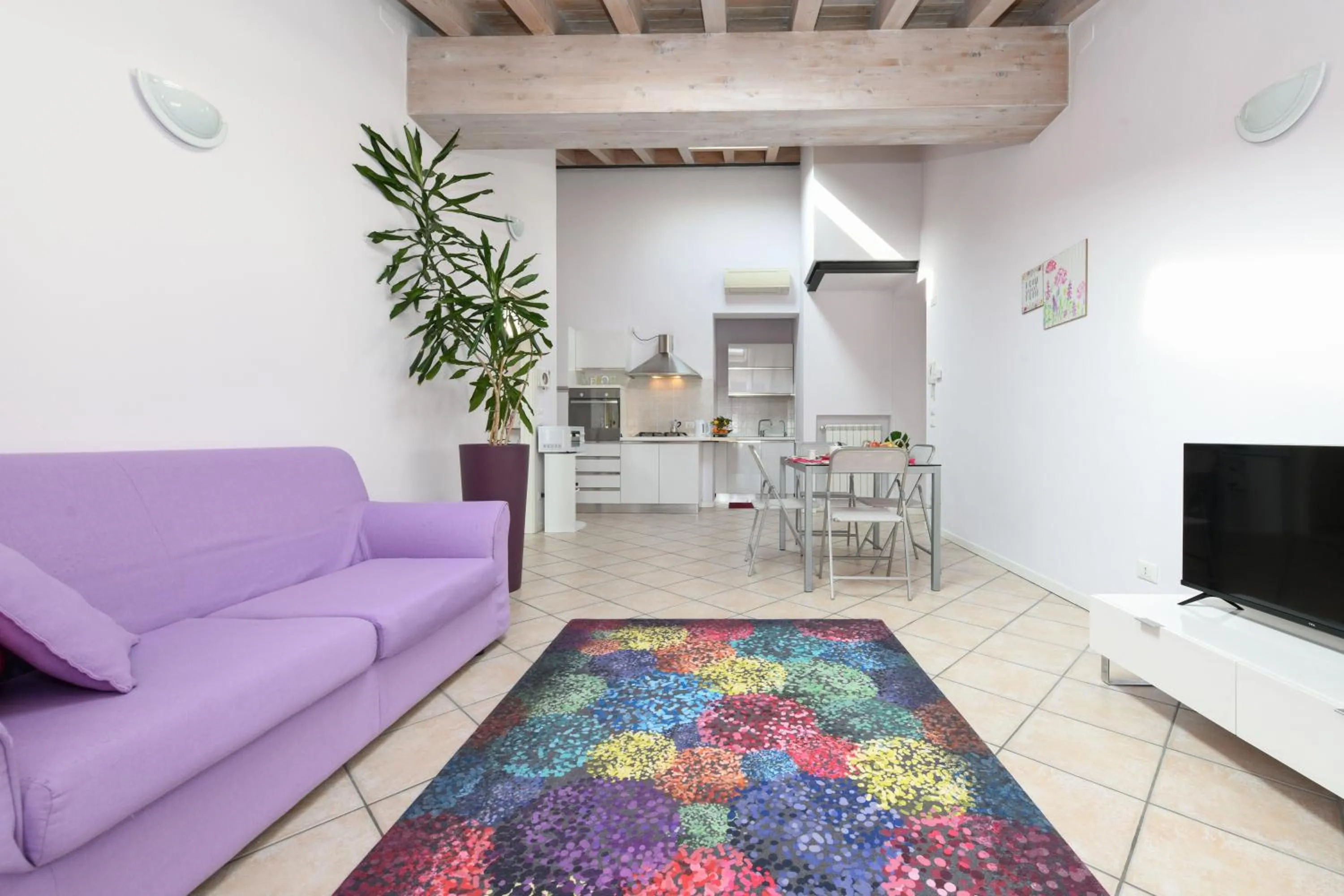 Living room in Flowers Apartments