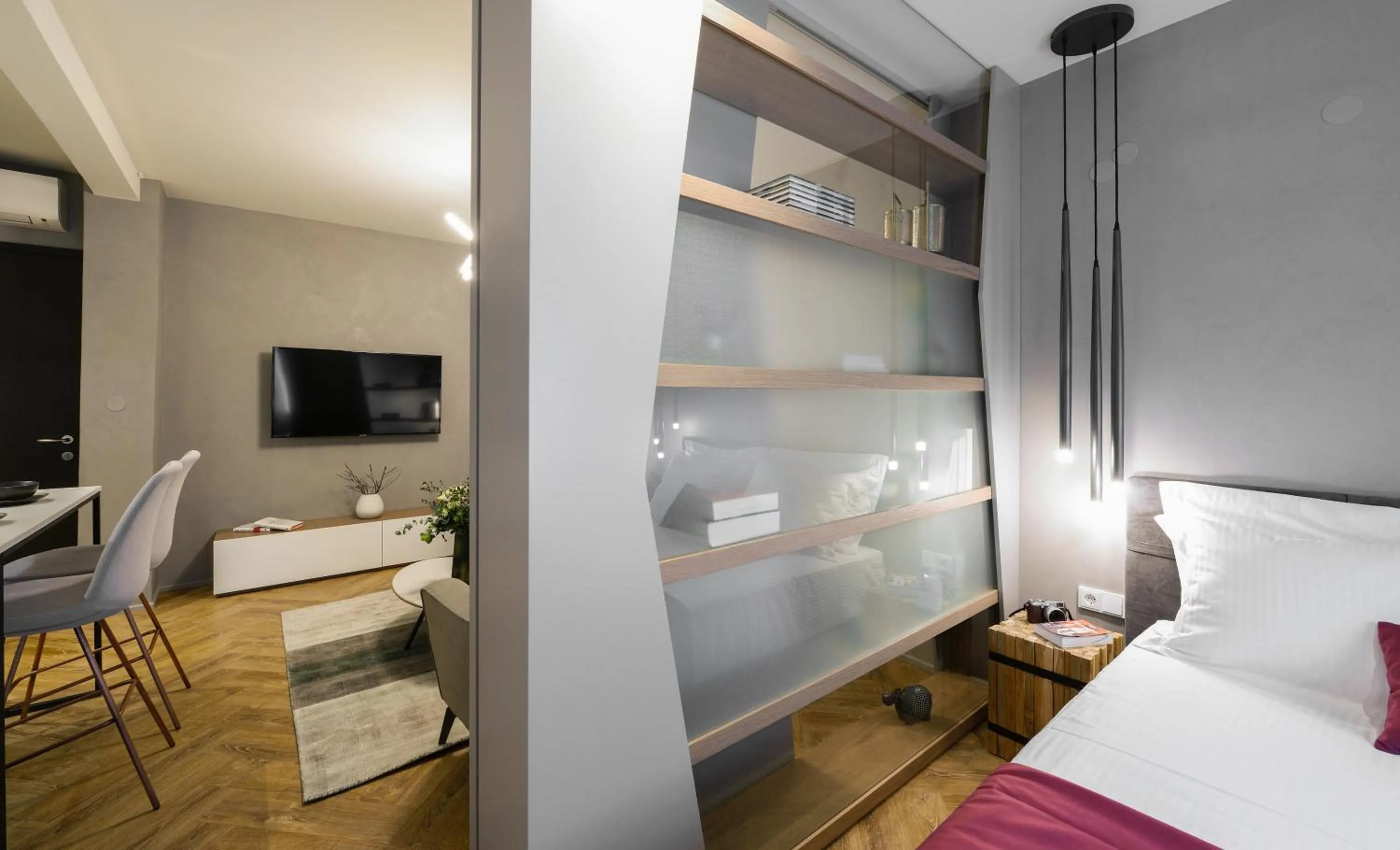 Bed in Olvios Luxury Suites