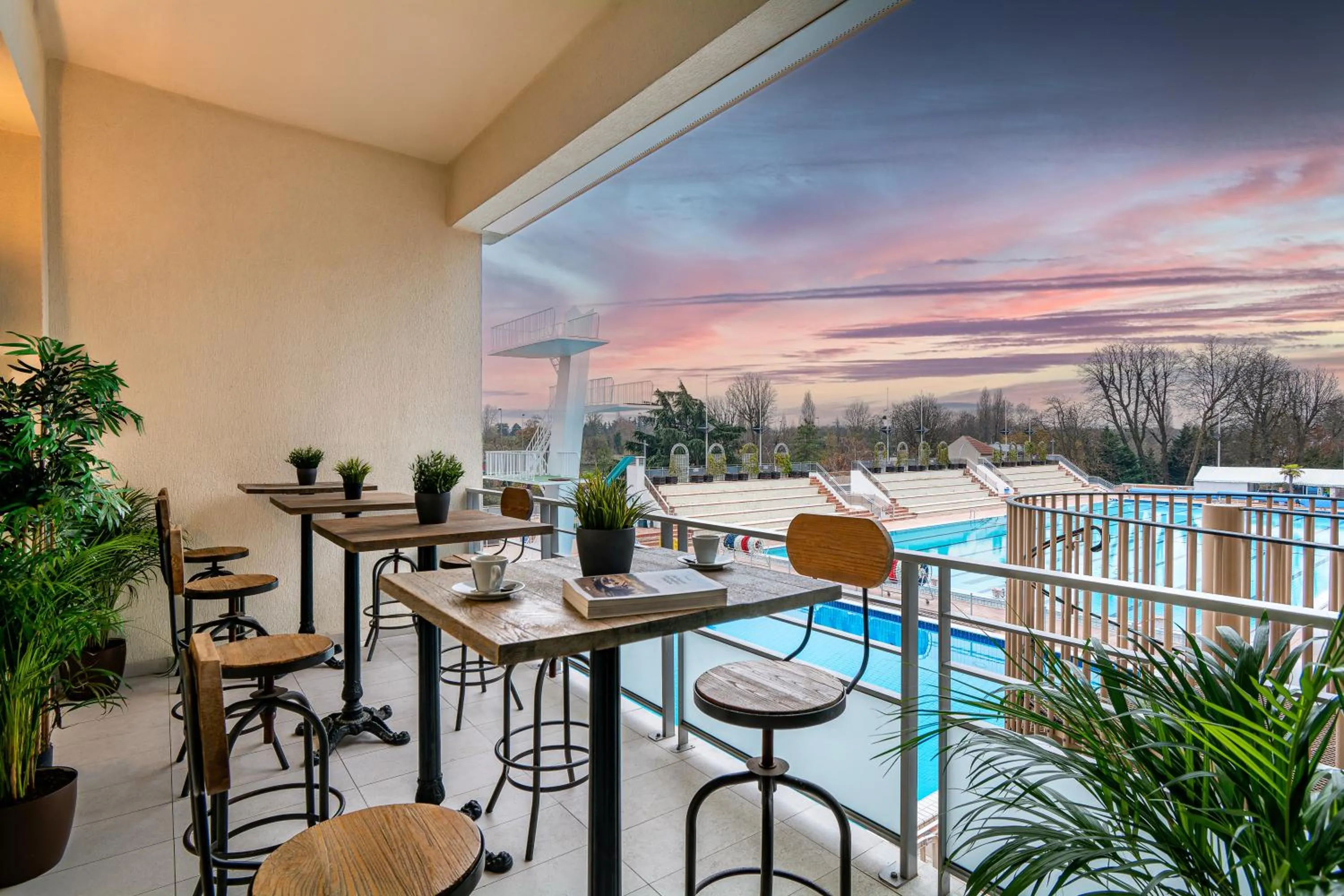 Patio in Hôtel du Port