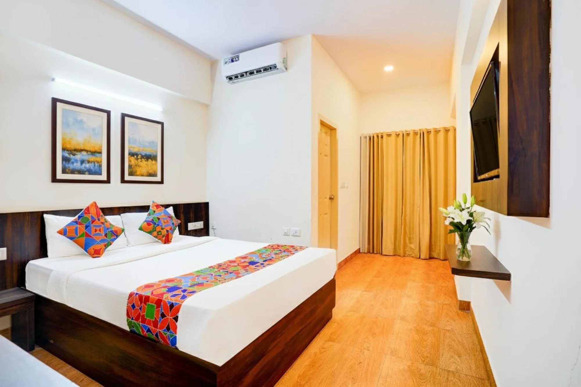 Bed in FabHotel GRK Comforts - Jayanagar