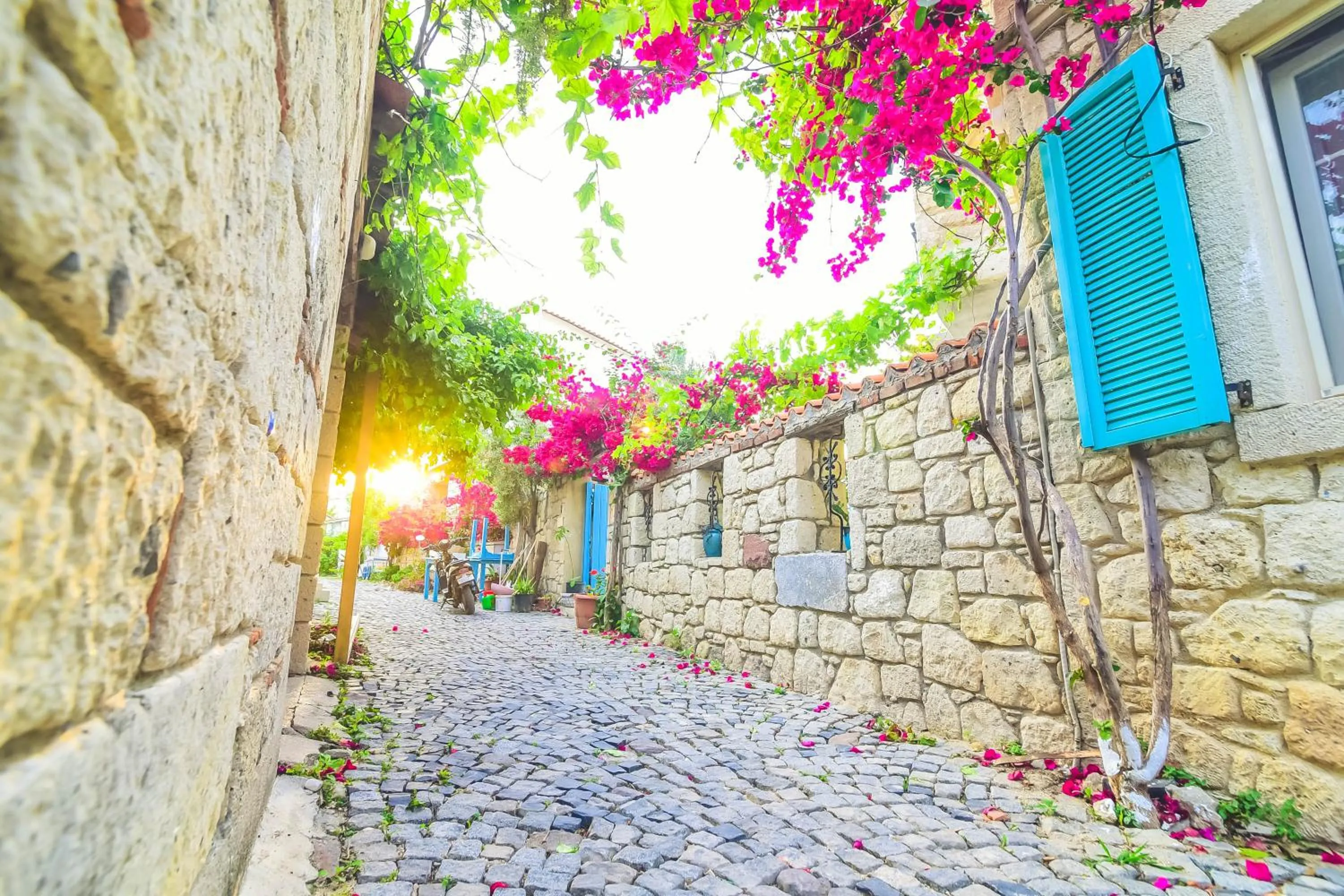 Street view in Alacati Asmali Konak Hotel