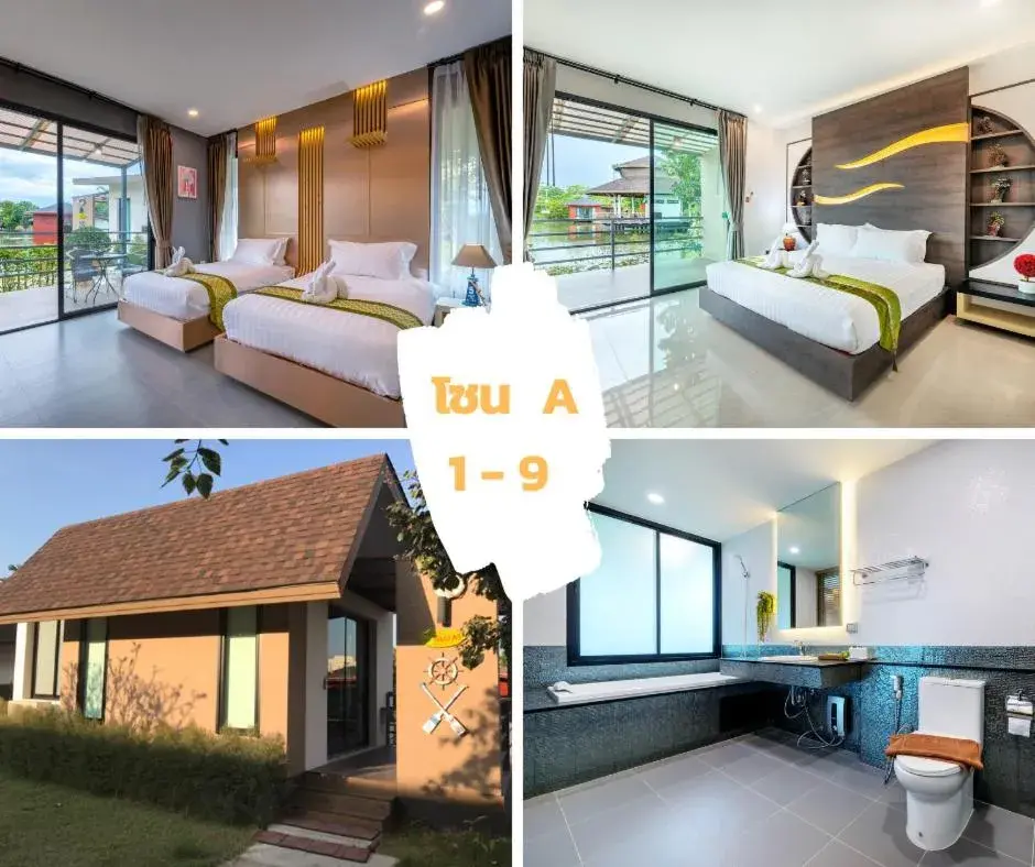 Twin Room with Garden View in Boat House Boutique Riverside Twin Room with Garden View in Boat House Boutique Riverside