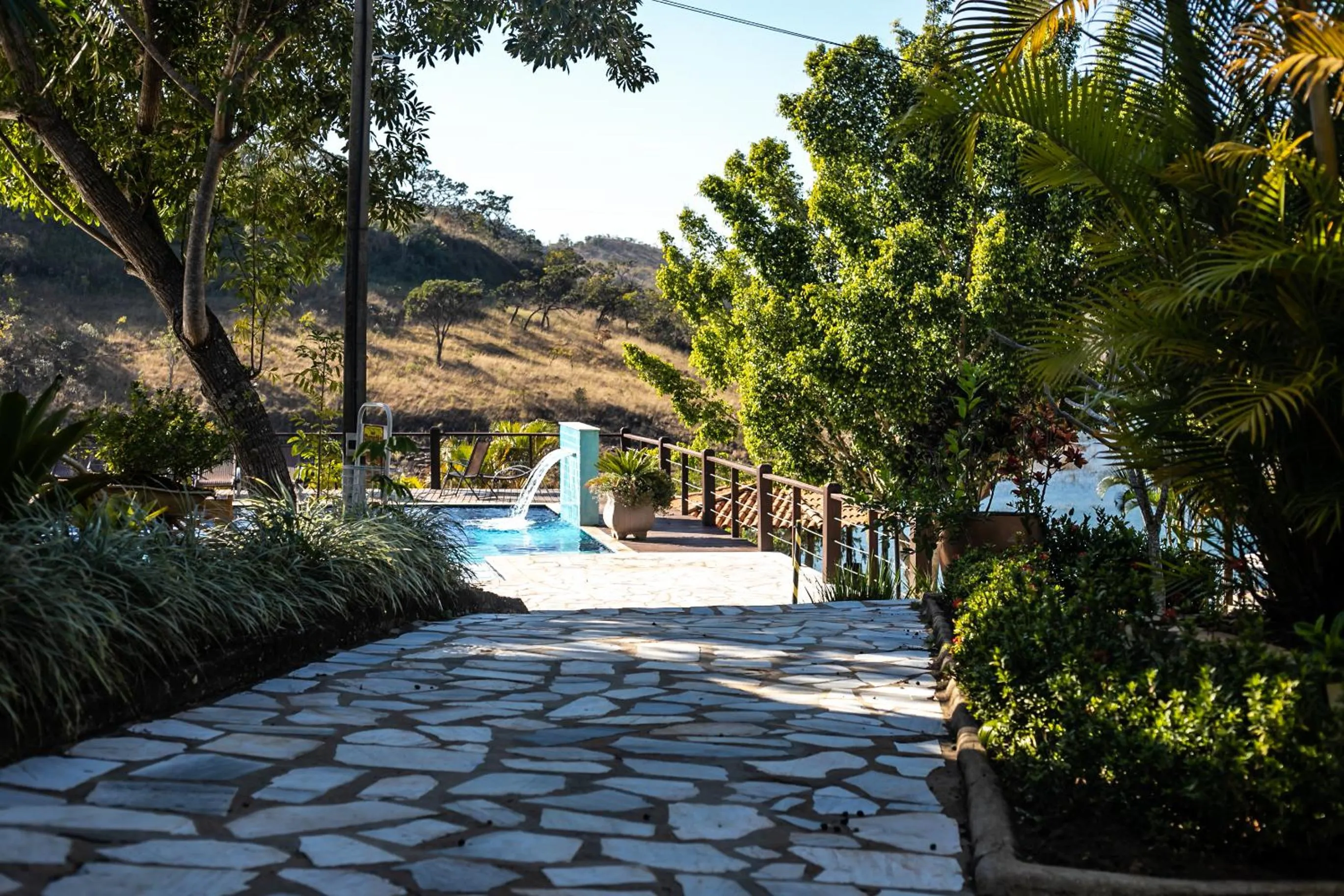 Pool view in Pousada do Rio Turvo