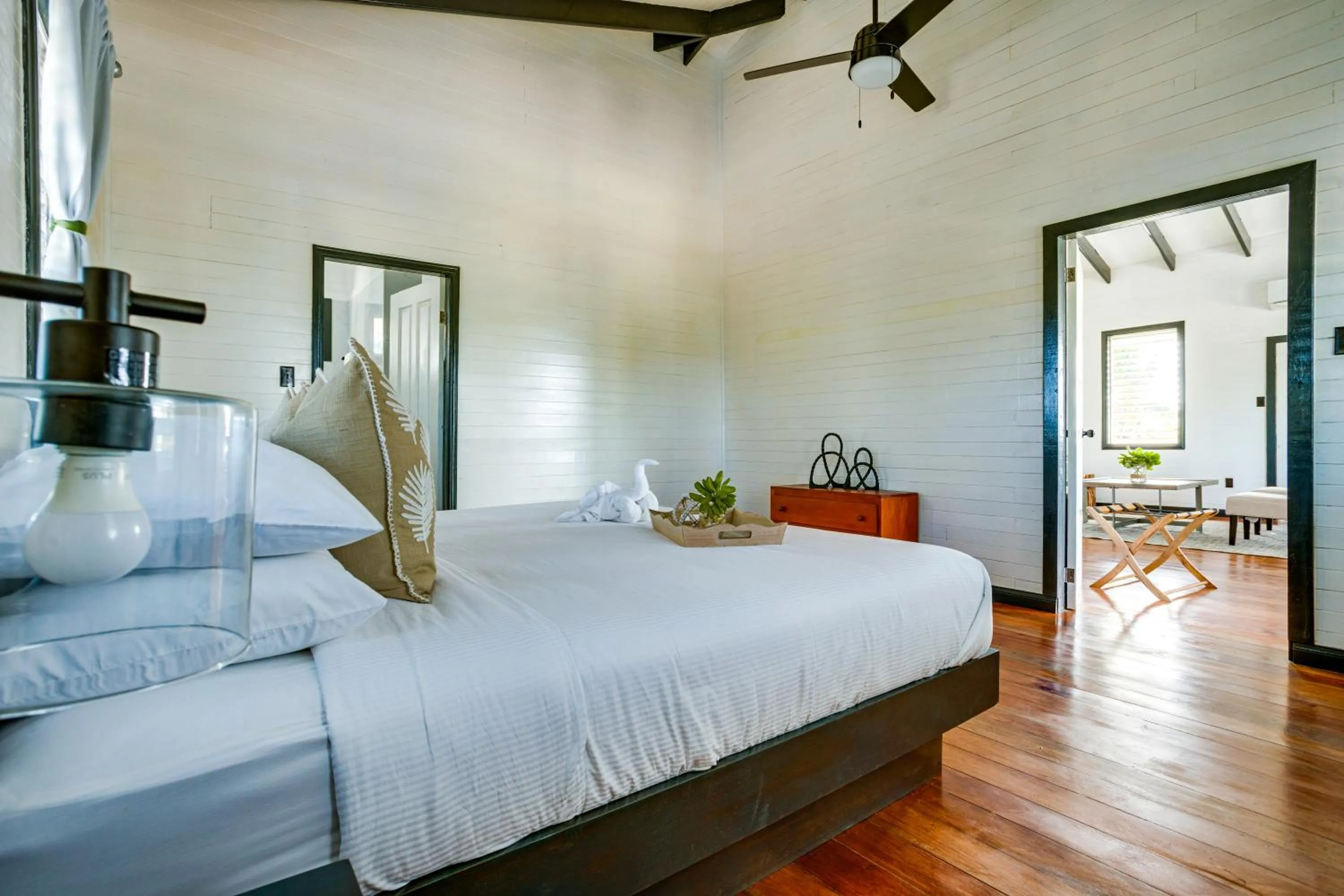 Bed in Shaka Caye All inclusive Resort