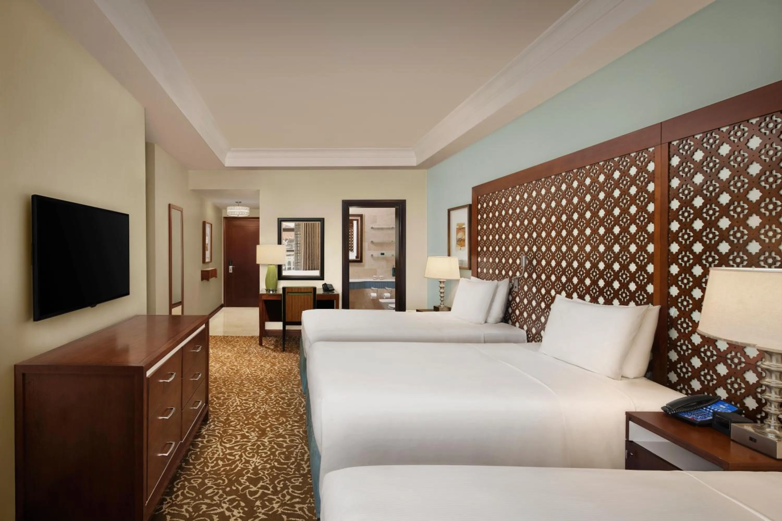 Bed in Hilton Suites Jabal Omar Makkah