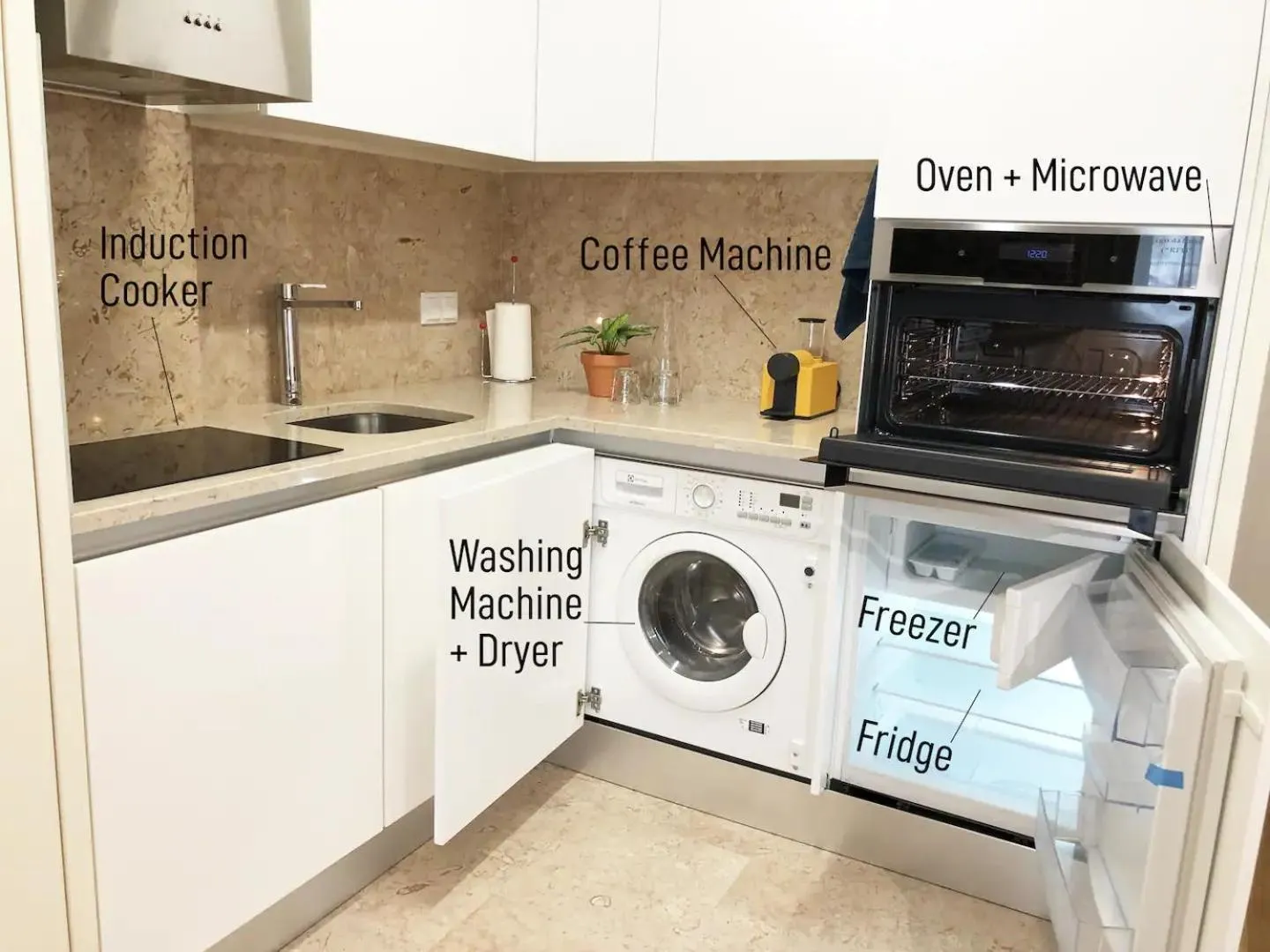 Kitchen or kitchenette in Morgan-Jupiter Apartments