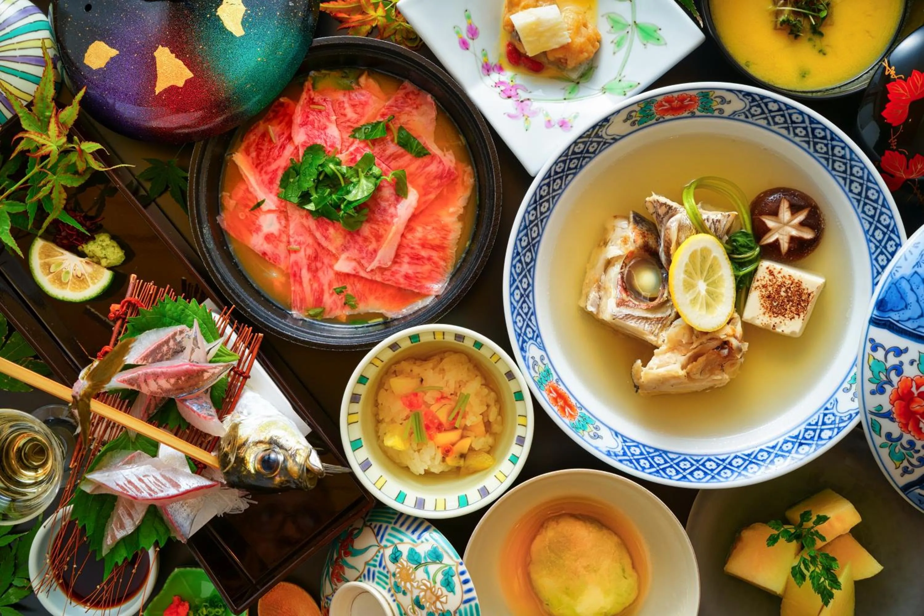 Dinner in Beppu Showaen