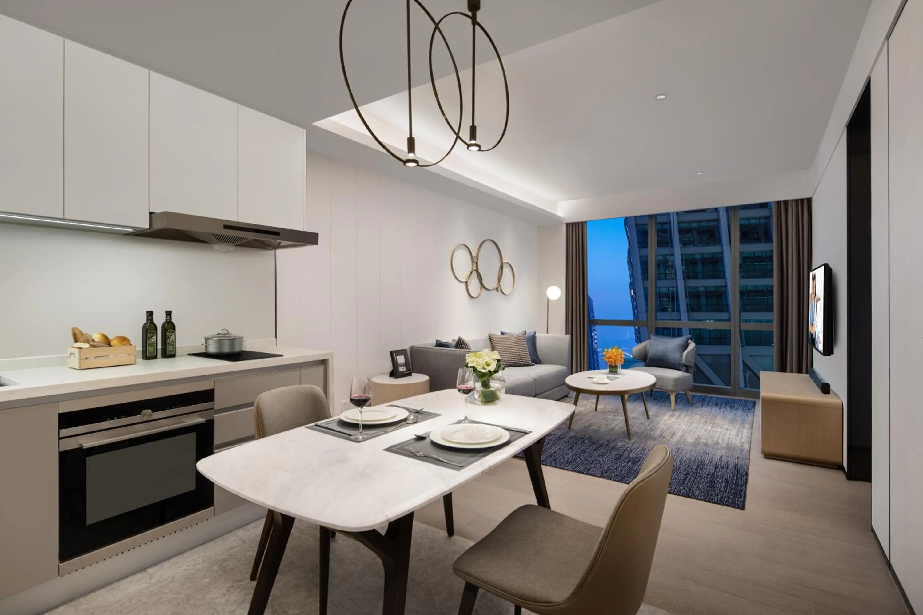 Living room in Ascott Raffles City Chongqing