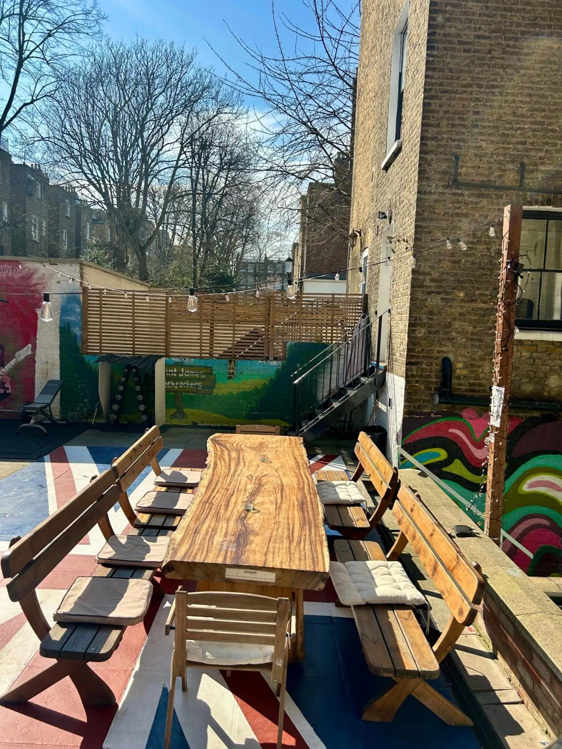 Garden view in Saint James Backpackers