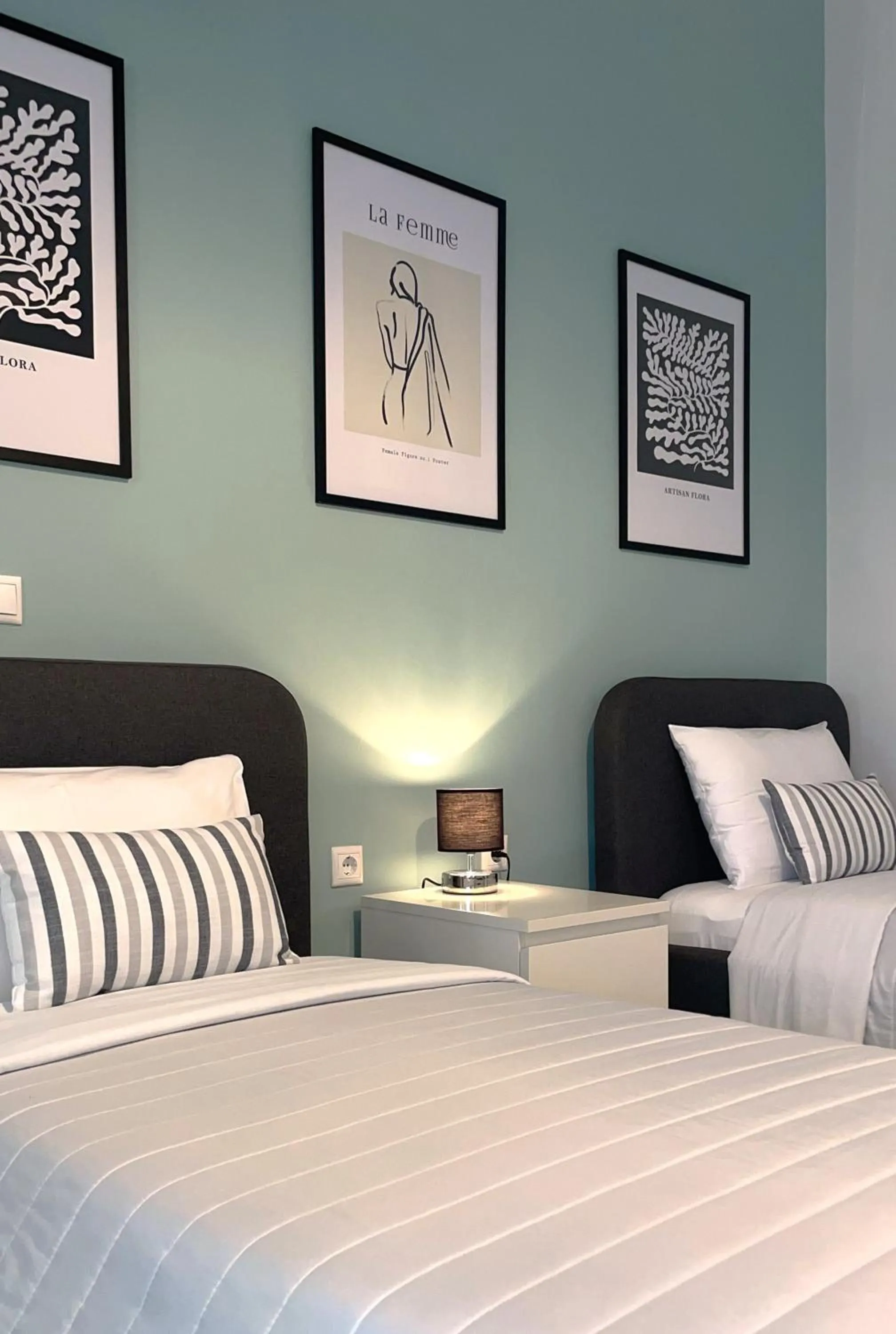 Bed in Vasilios Marinos Rooms