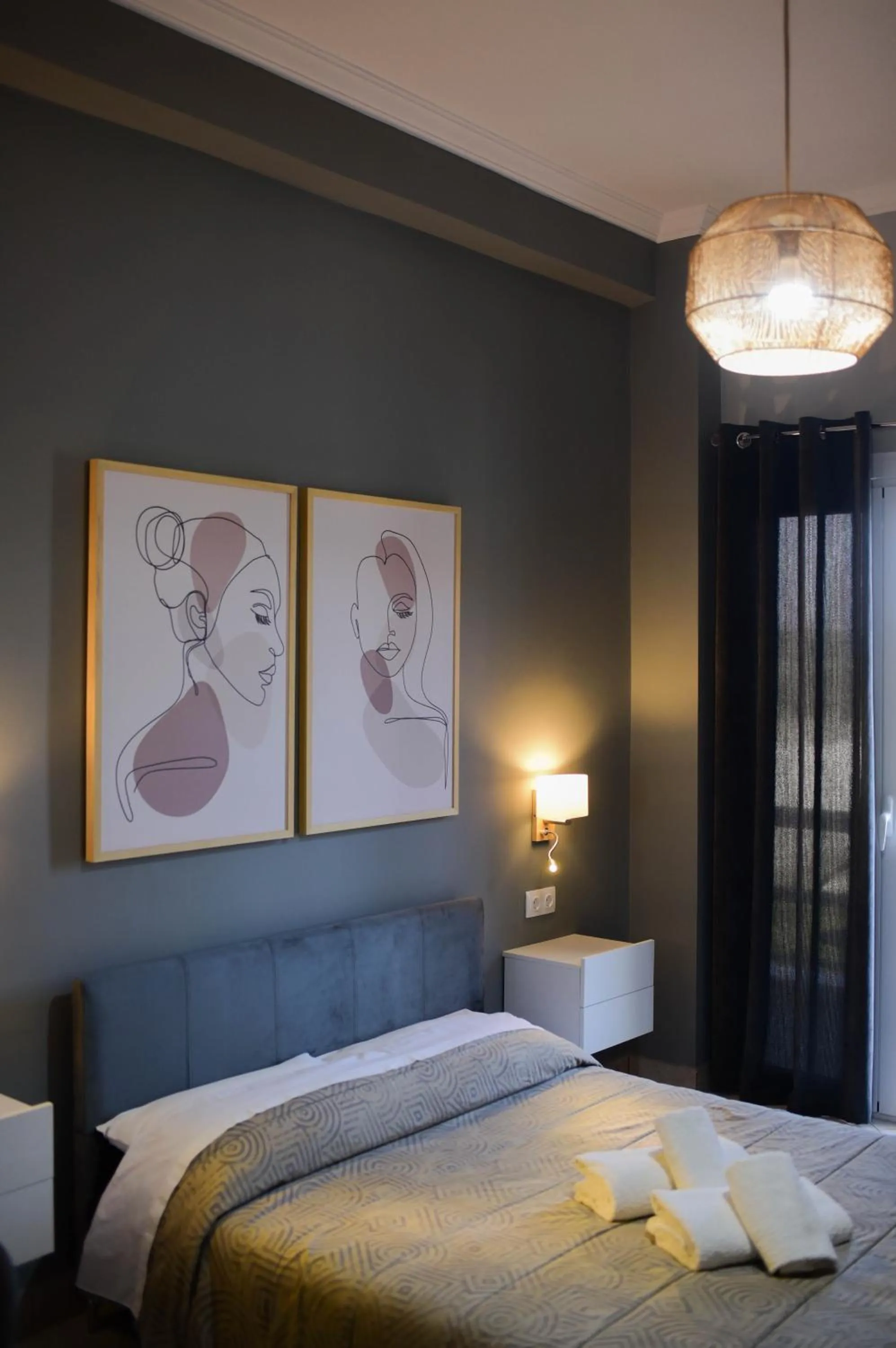 Bed in Vasilios Marinos Rooms