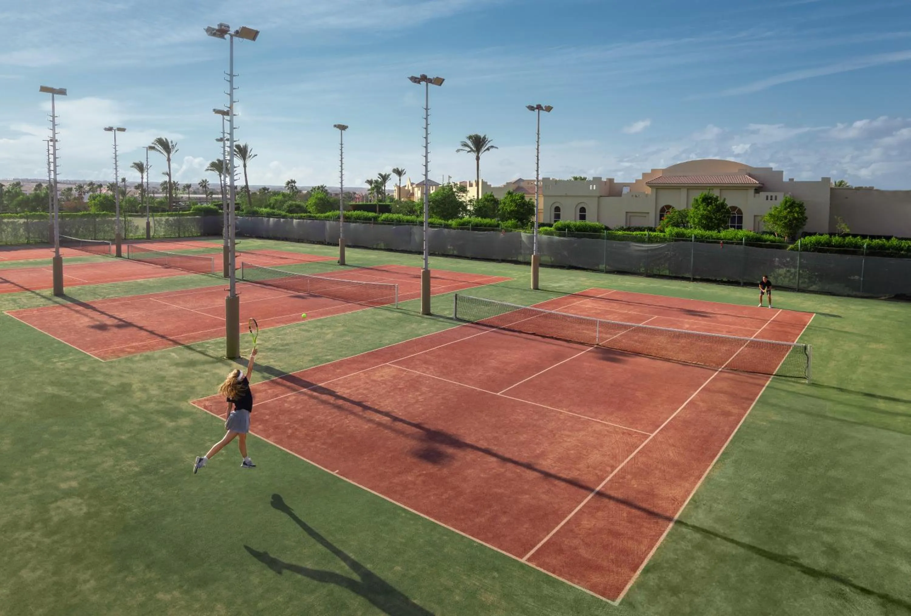 Tennis court in Cleopatra Luxury Resort Makadi Bay