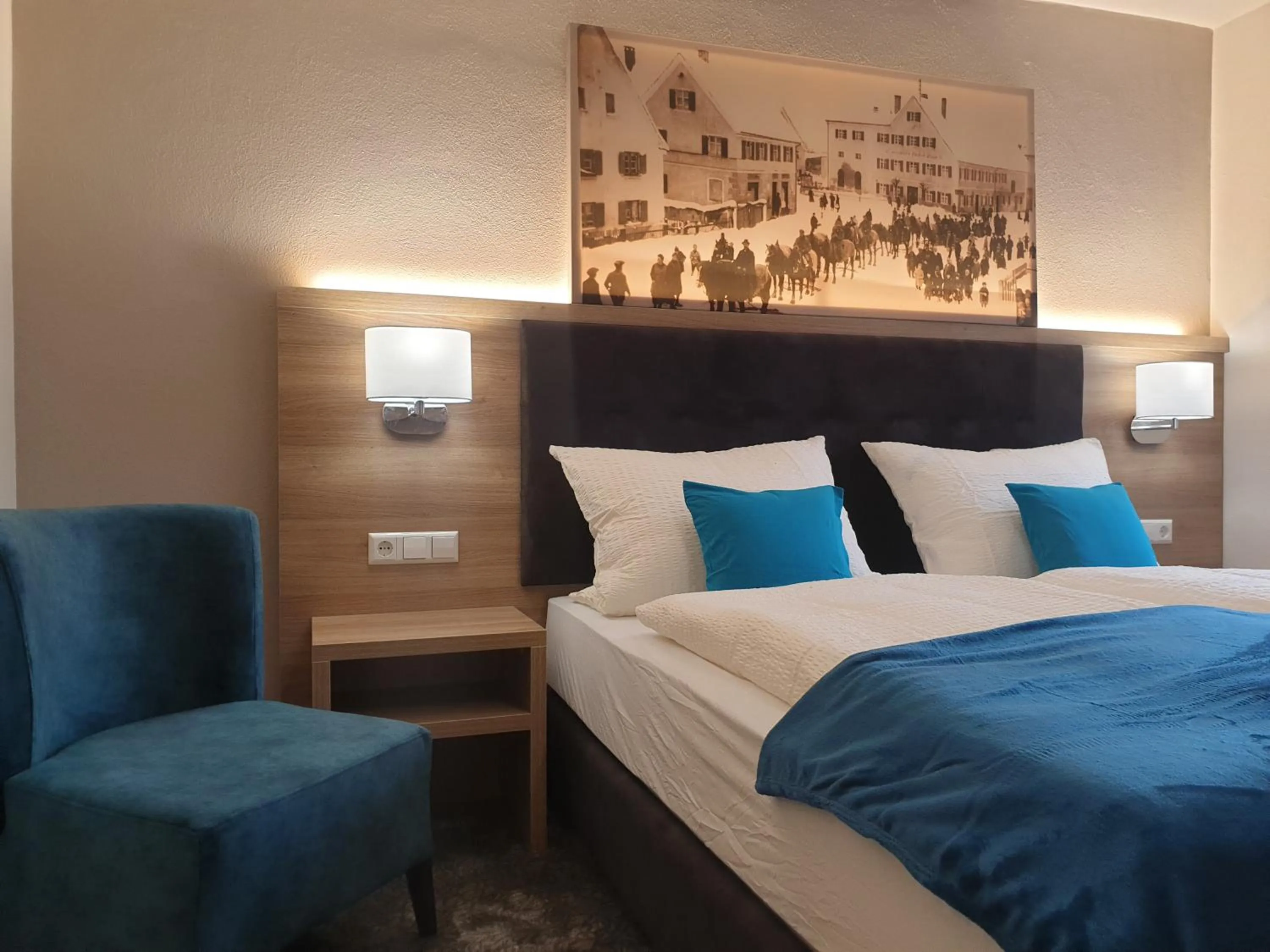 Bed in Gästehaus Bräuhaus Lepple