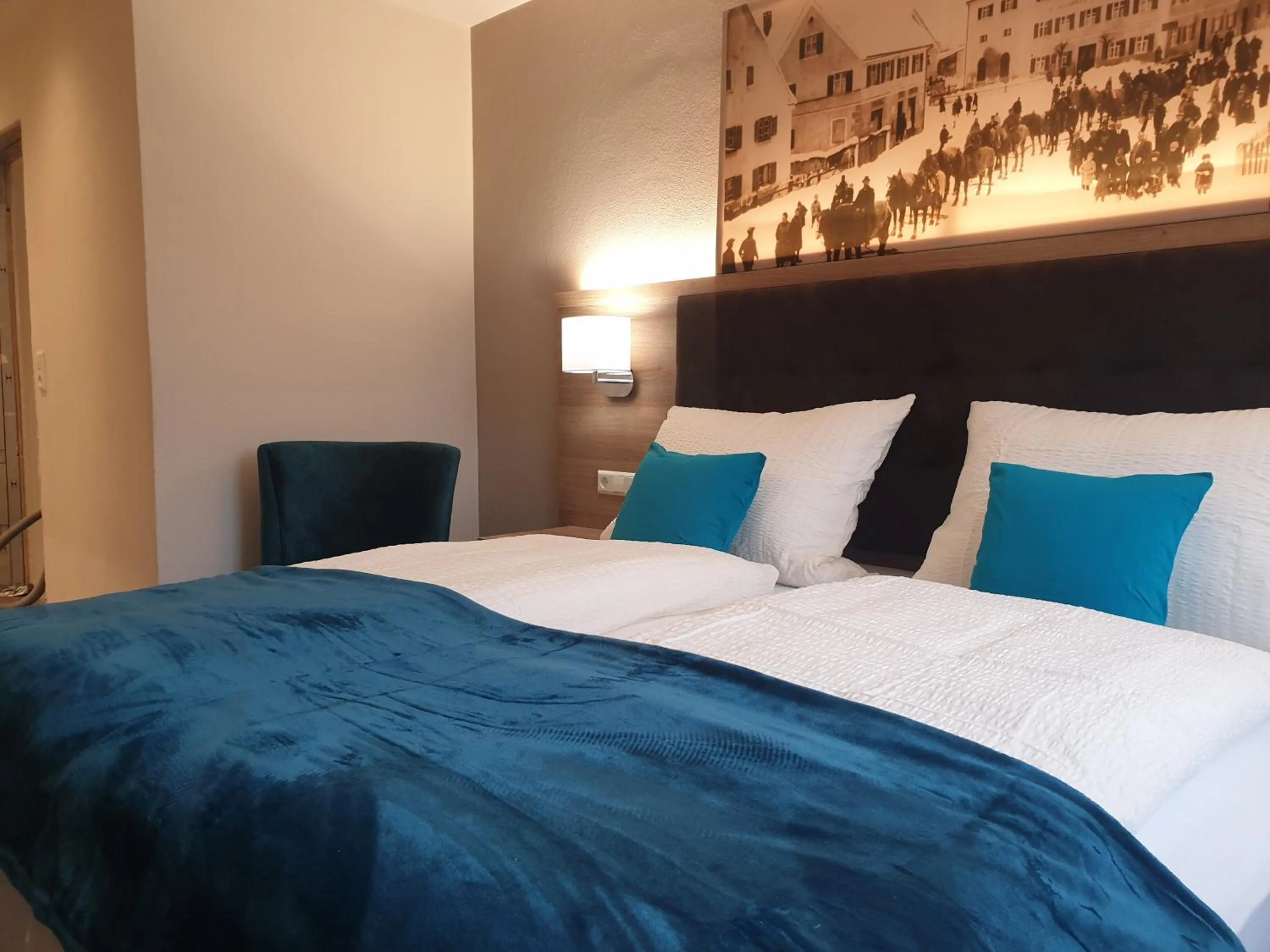 Bed in Gästehaus Bräuhaus Lepple