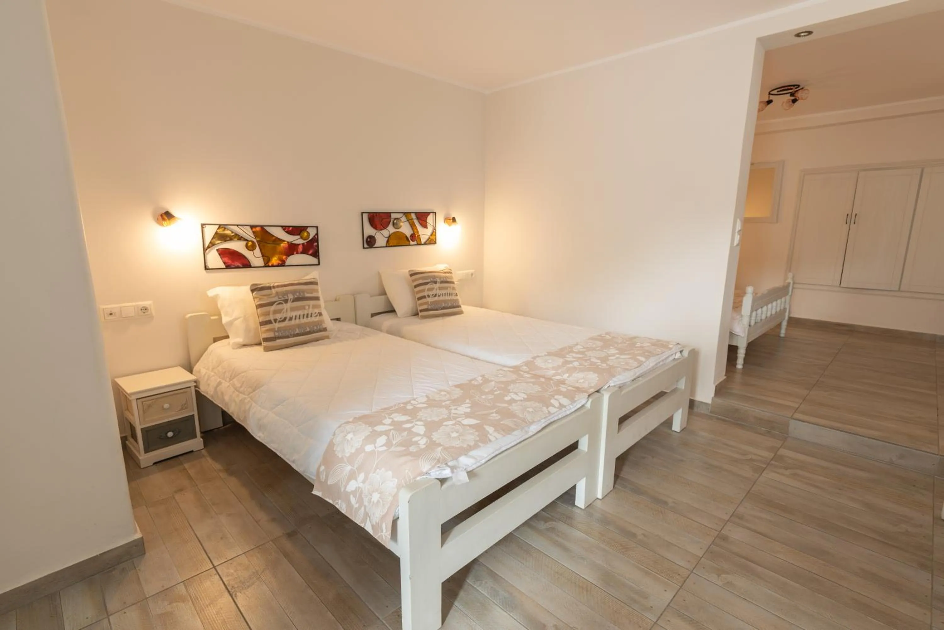 Bed in Naxos Enjoy Apartments