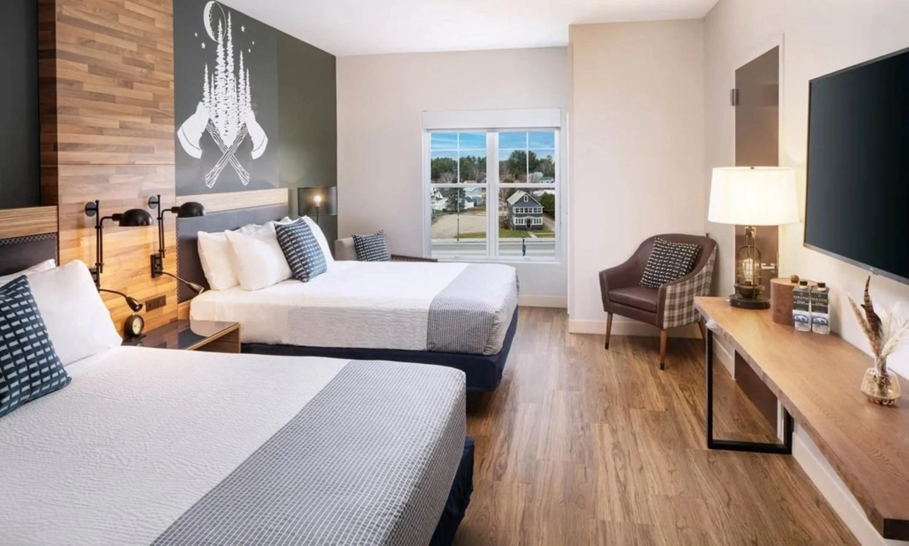 Photo of the whole room, Bed in voco Saranac Lake NY - Waterfront by IHG