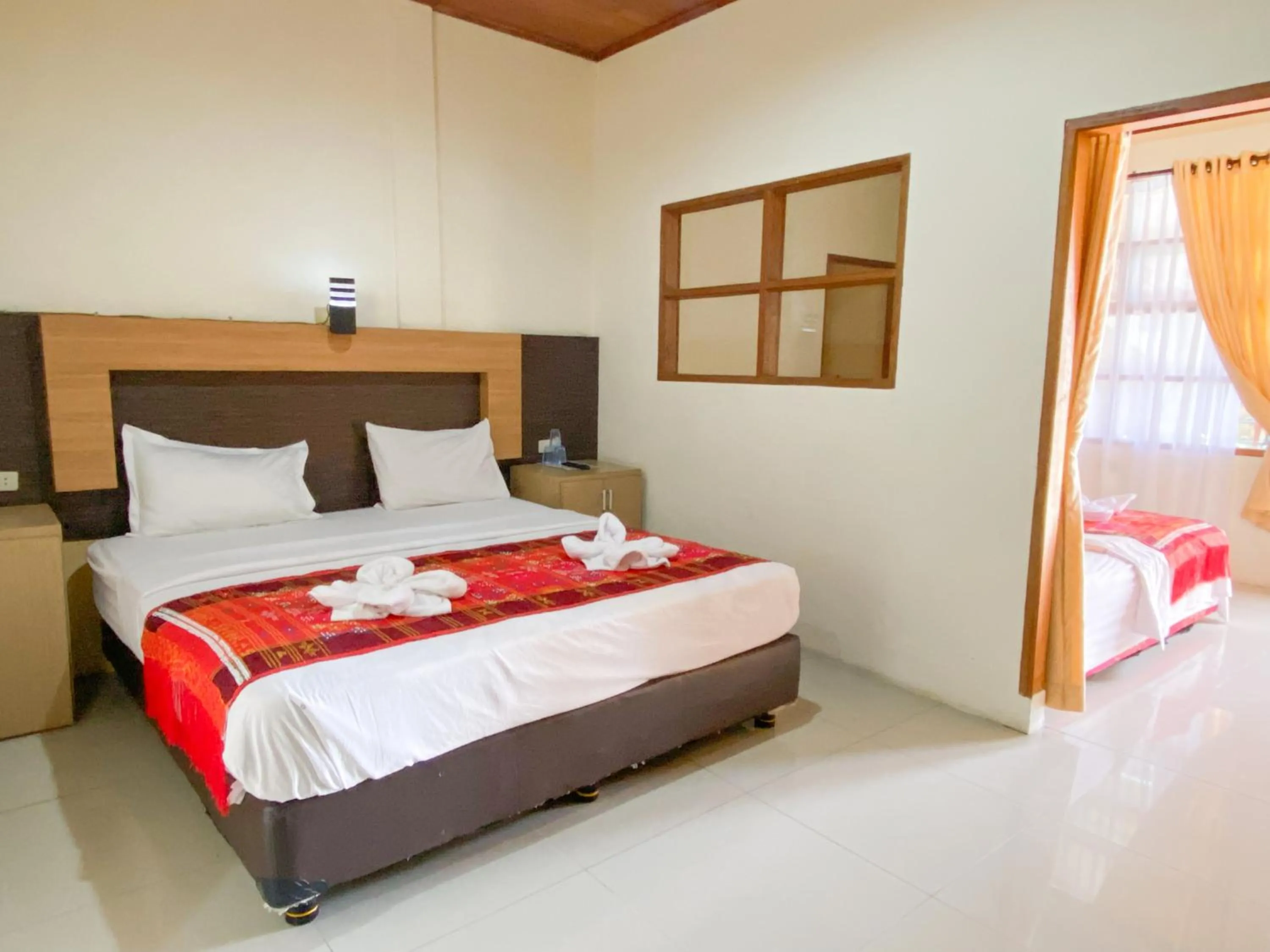 Bed in Lekjon Cottage