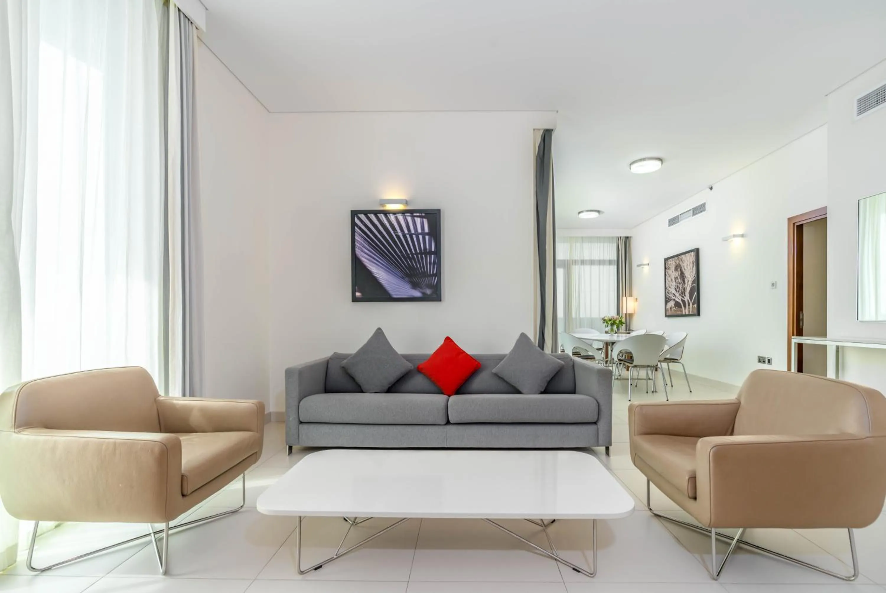 Living room in Adagio Abu Dhabi Al Bustan