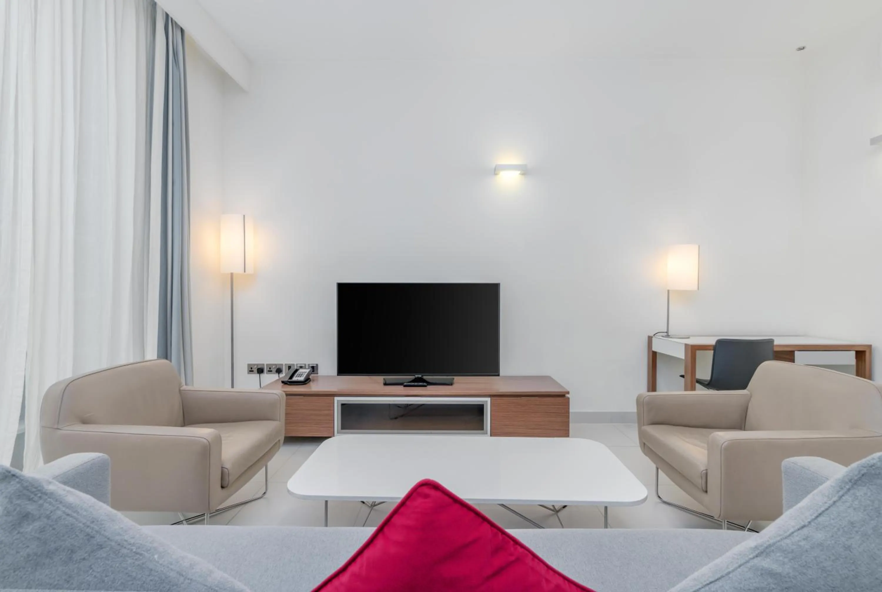 Living room in Adagio Abu Dhabi Al Bustan