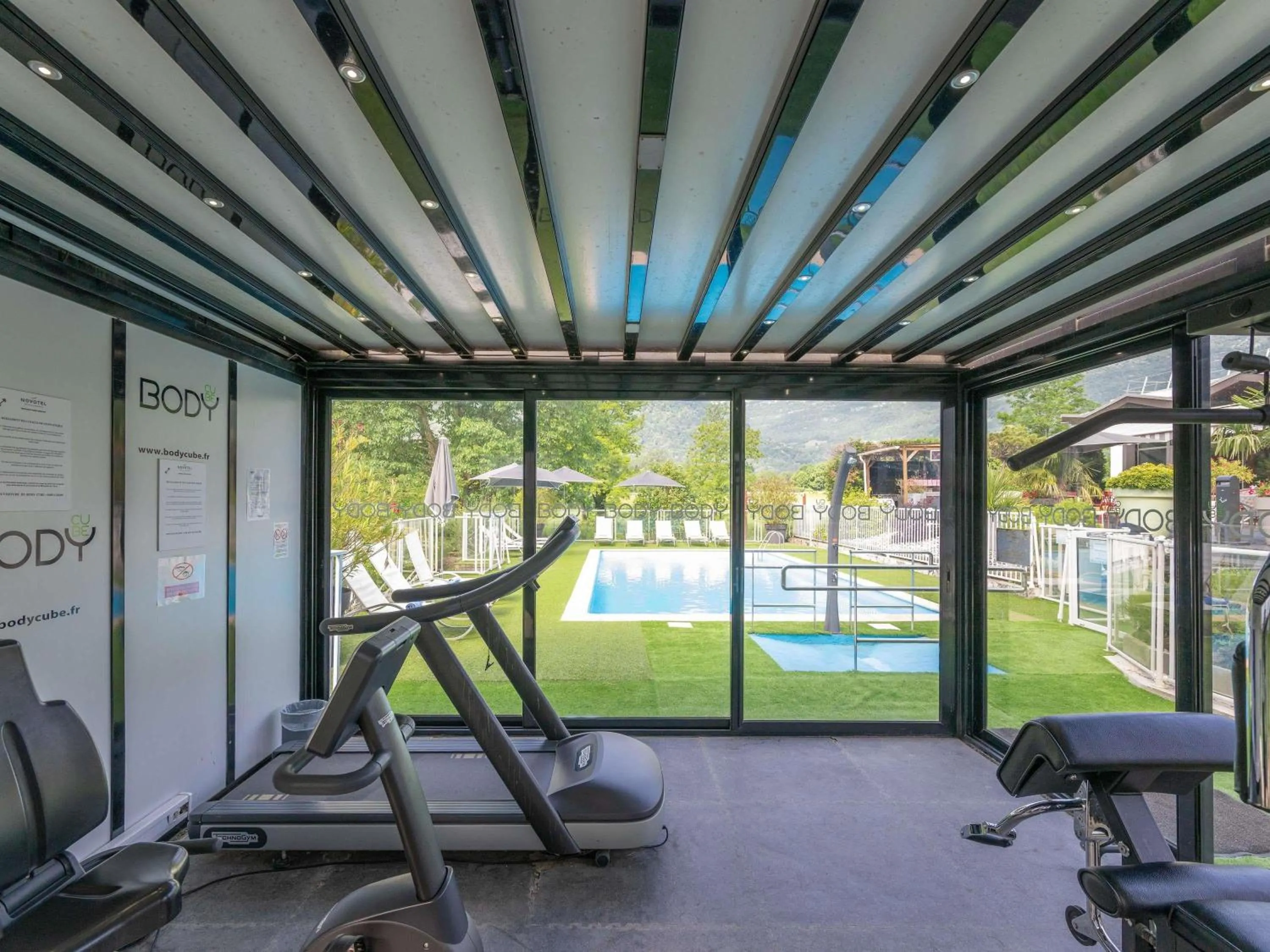 Pool view in Novotel Grenoble Nord Voreppe